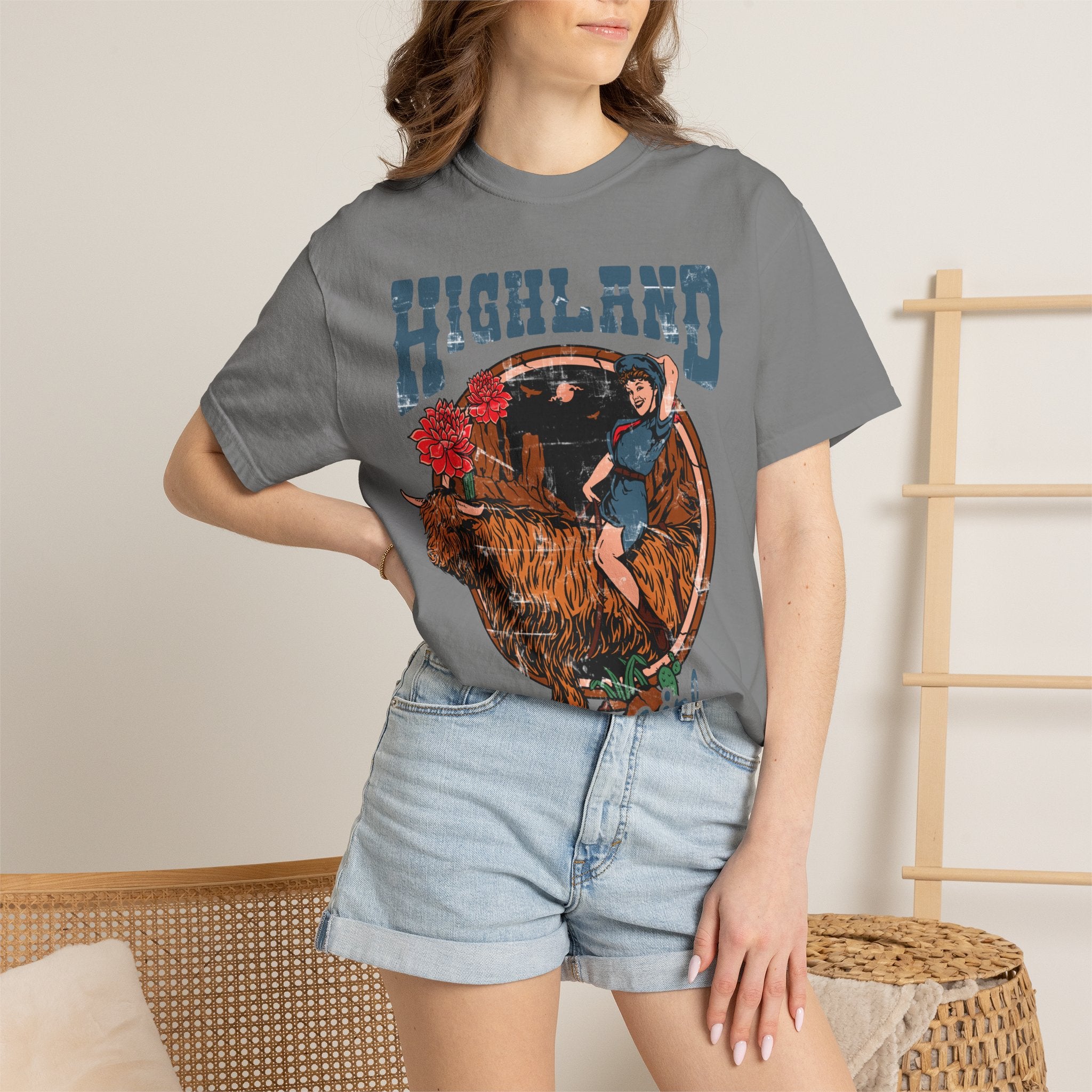 Copy of Bull Headed | Highland Cow Comfort Colors T-Shirt