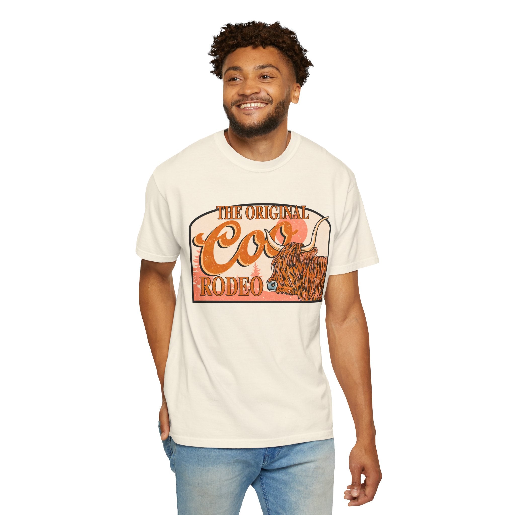 The Original Coo Rodeo | Highland Cow Comfort Colors T-Shirt