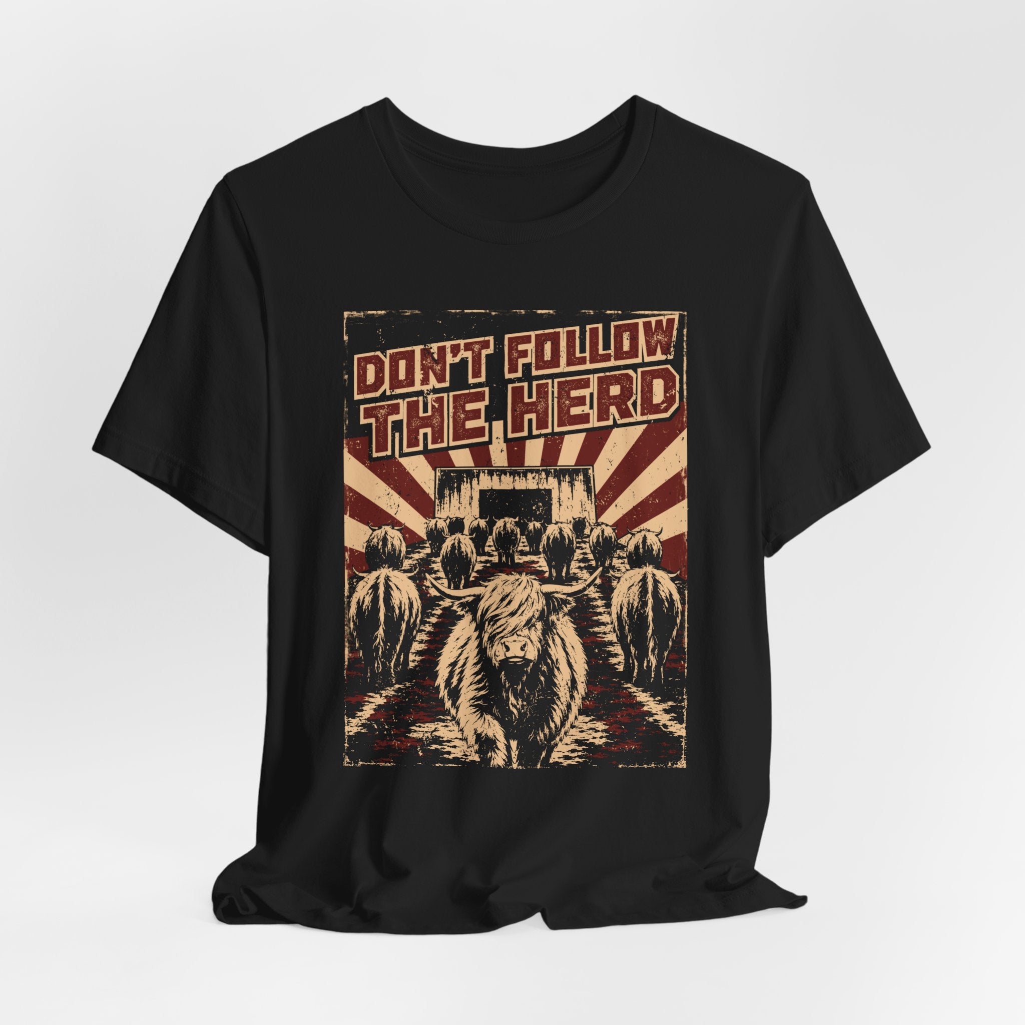 Don’t Follow the Herd | Highland Cow Bella+Canvas T-Shirt