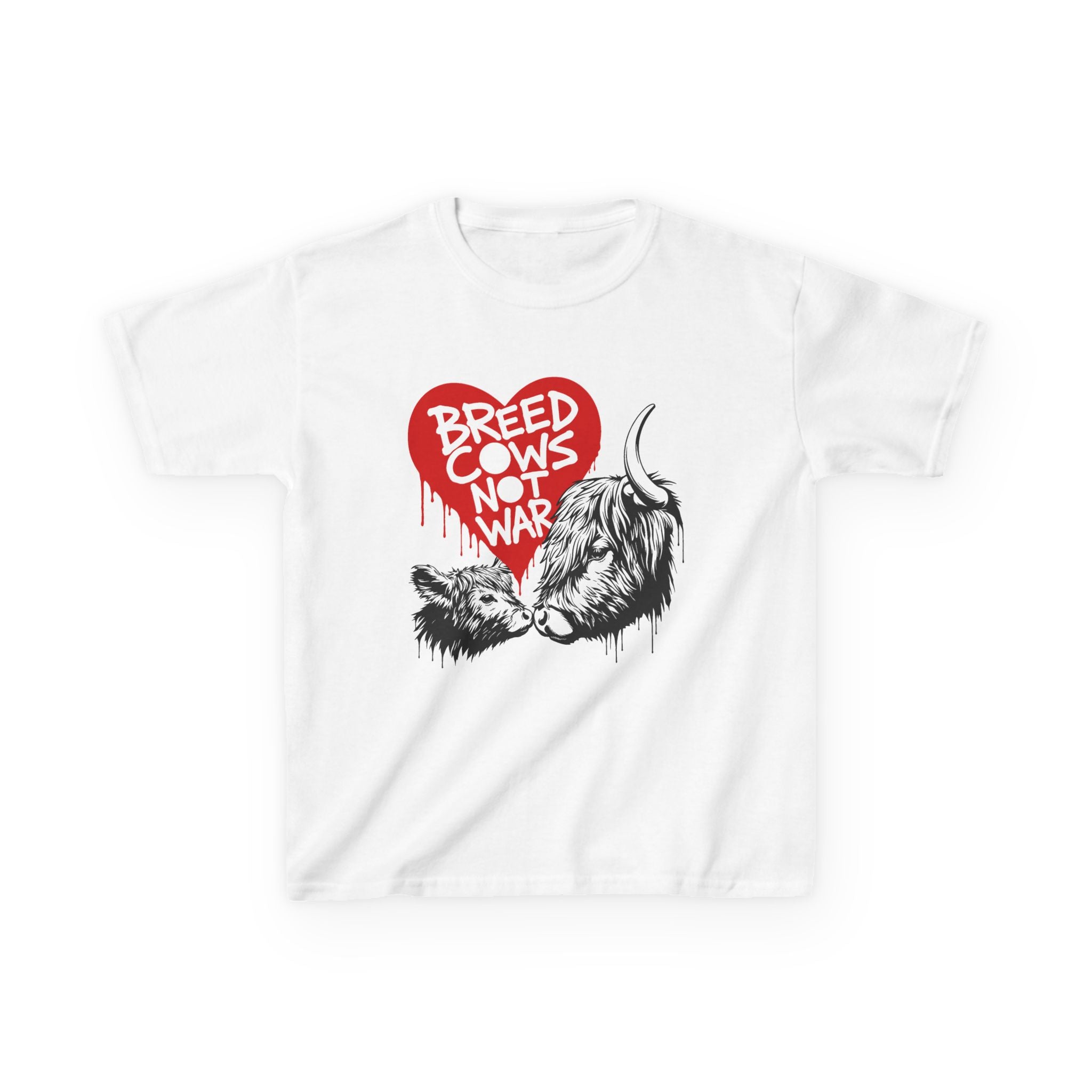 Breed Cows, Not War | Kids Highland Cow T-Shirt