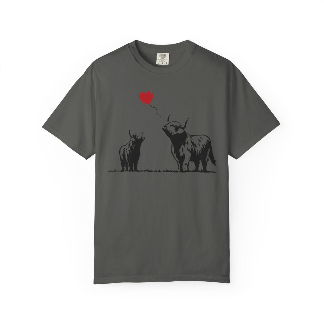 Highland Heart | Graffiti Highland Cow Comfort Colors T-Shirt