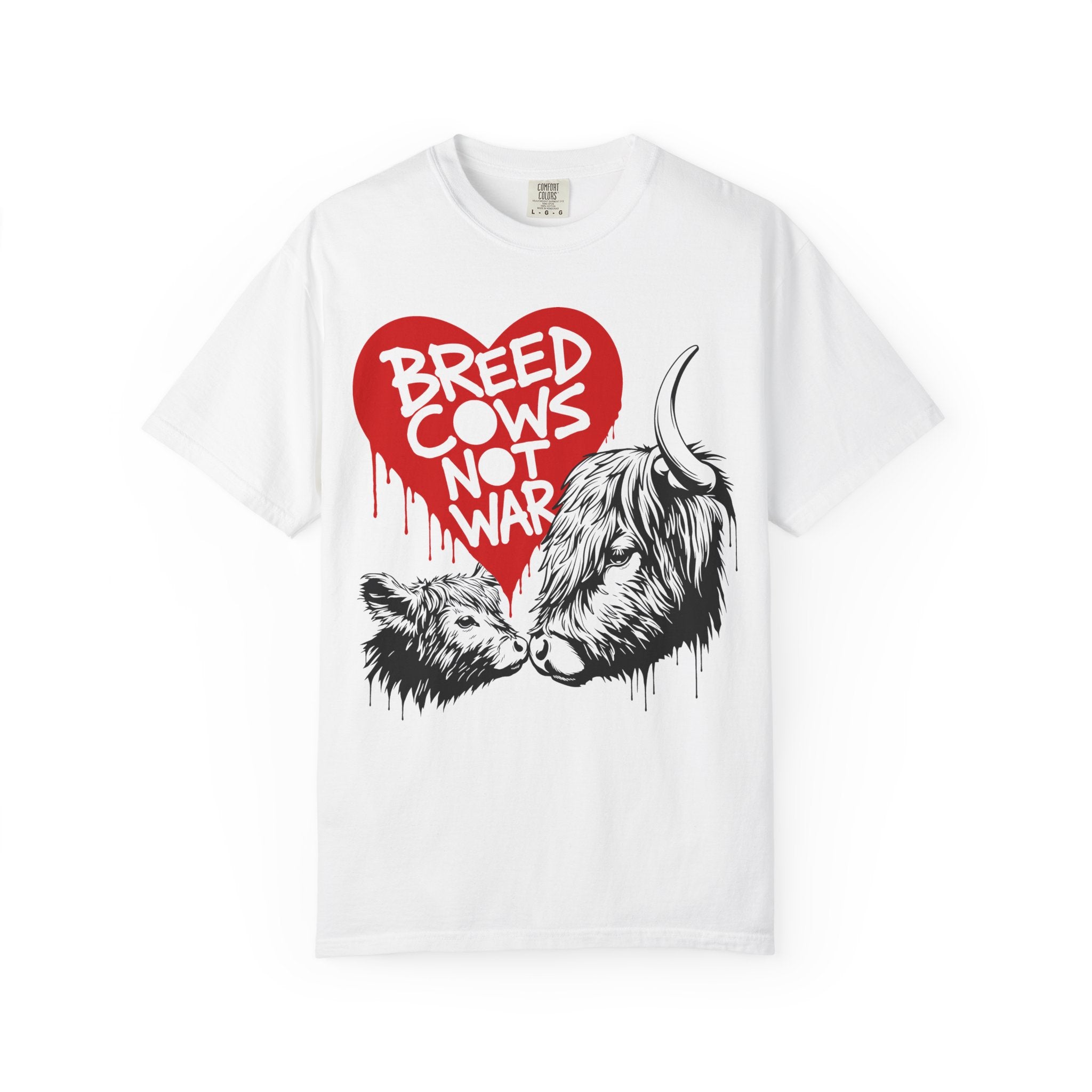 Breed Cows, Not War | Highland Cow Comfort Colors T-Shirt