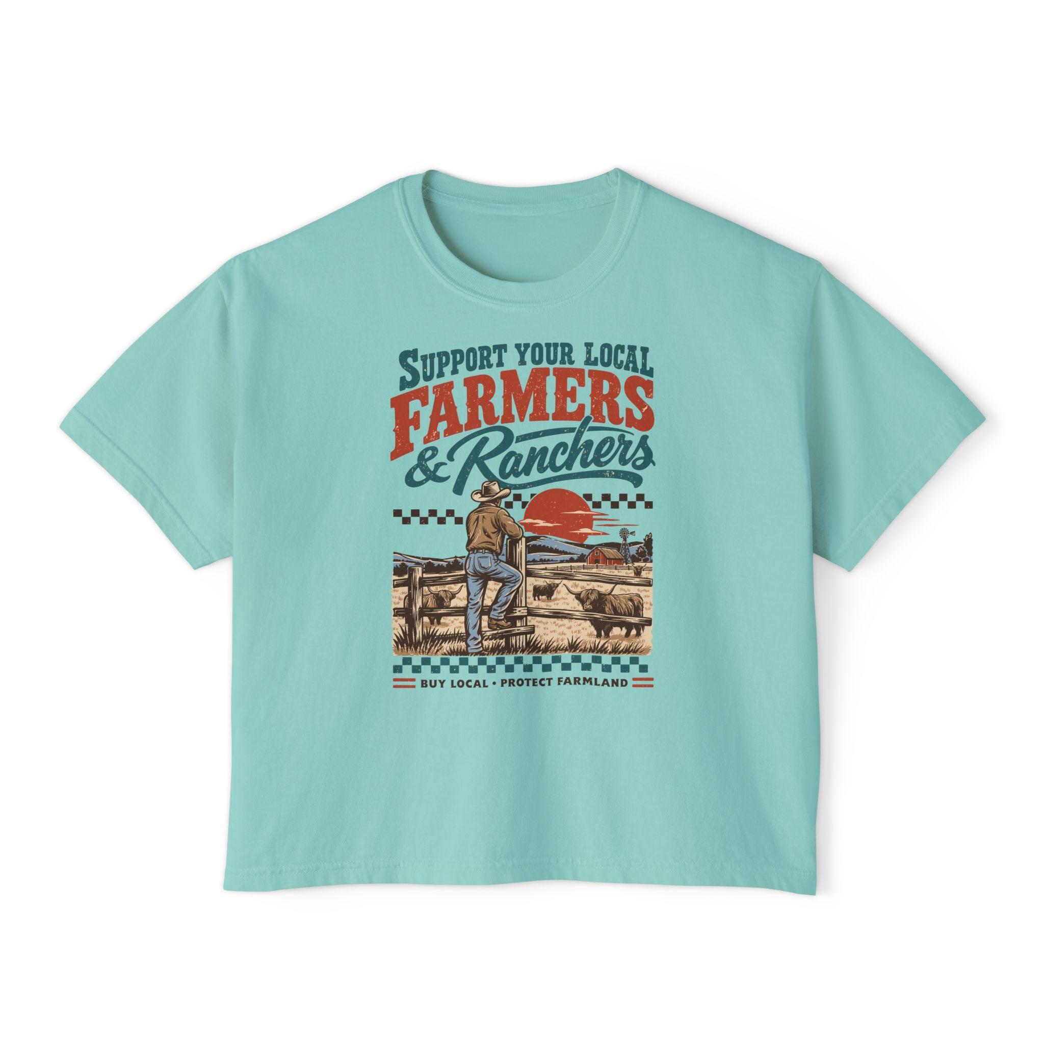 Support Your Local Farmers & Ranchers | Women’s Boxy T-Shirt