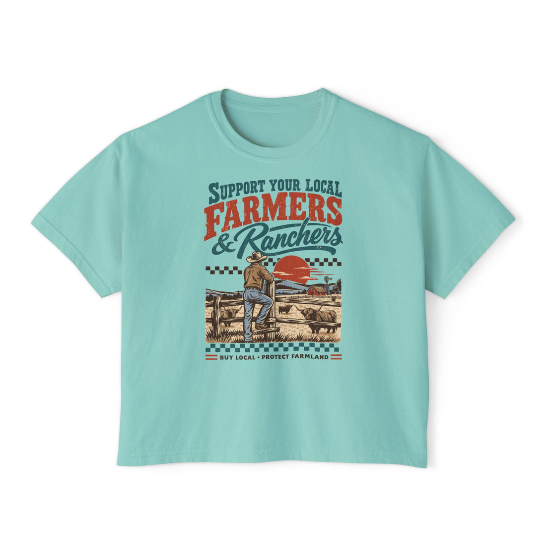 Support Your Local Farmers & Ranchers | Women’s Boxy T-Shirt