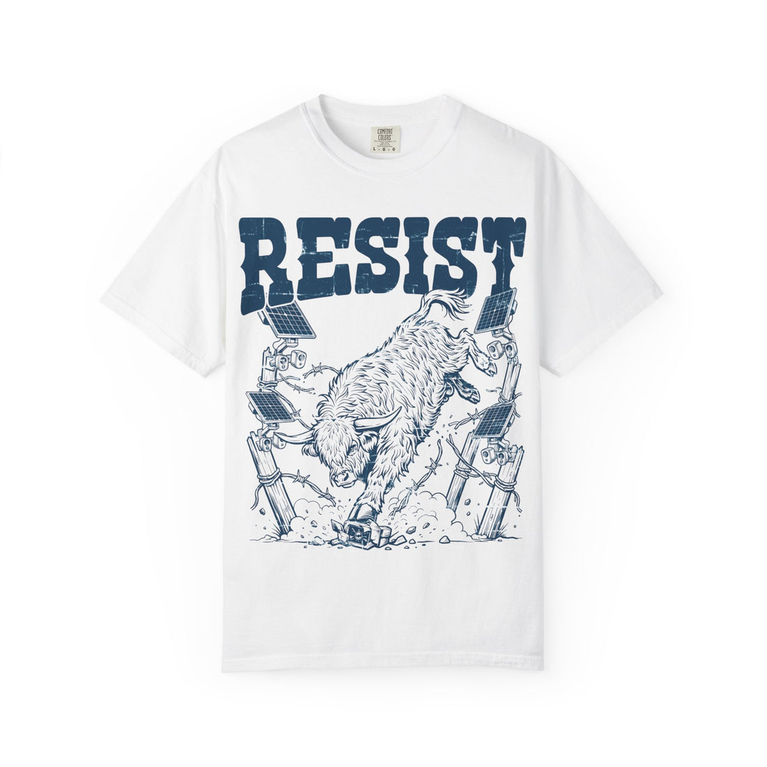 Resist the Surveillance State Western Highland cow T-shirt