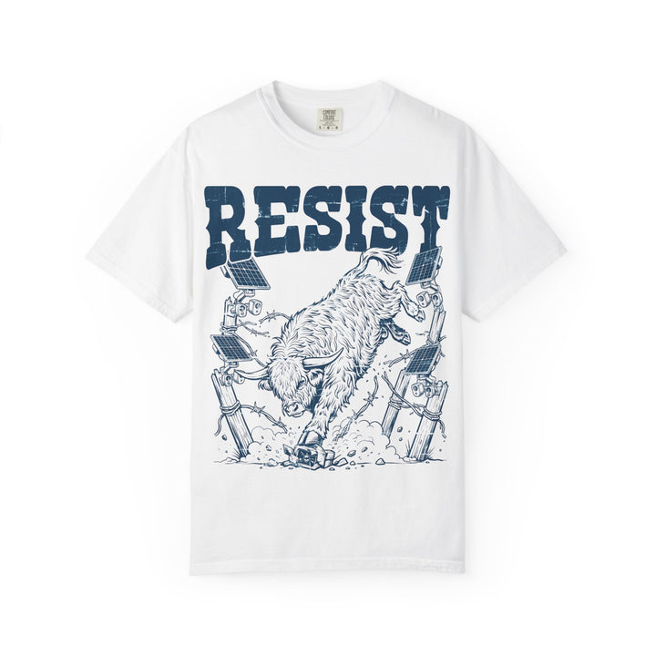 Resist the Surveillance State Western Highland cow T-shirt