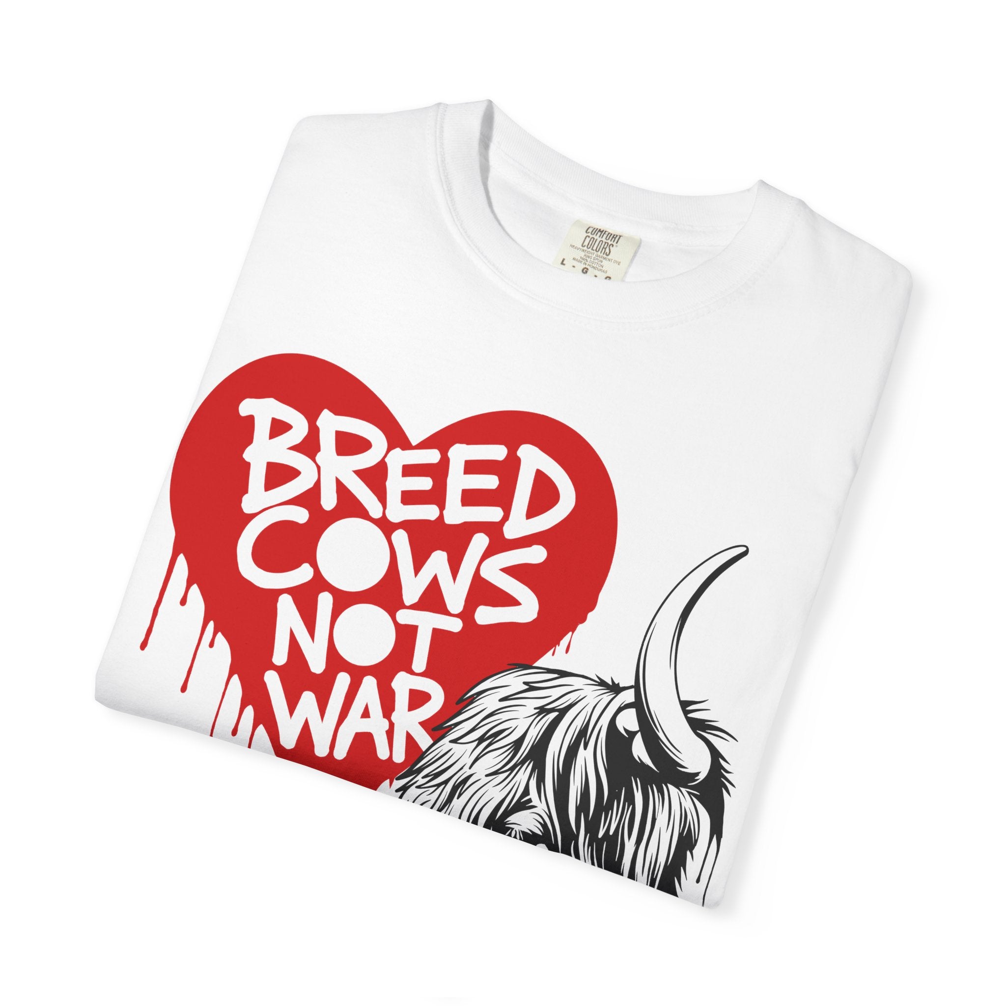 Breed Cows, Not War | Highland Cow Comfort Colors T-Shirt