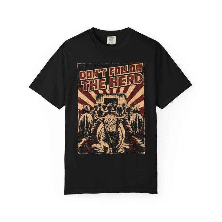 Don’t Follow the Herd | Highland Cow Comfort Colors T-Shirt