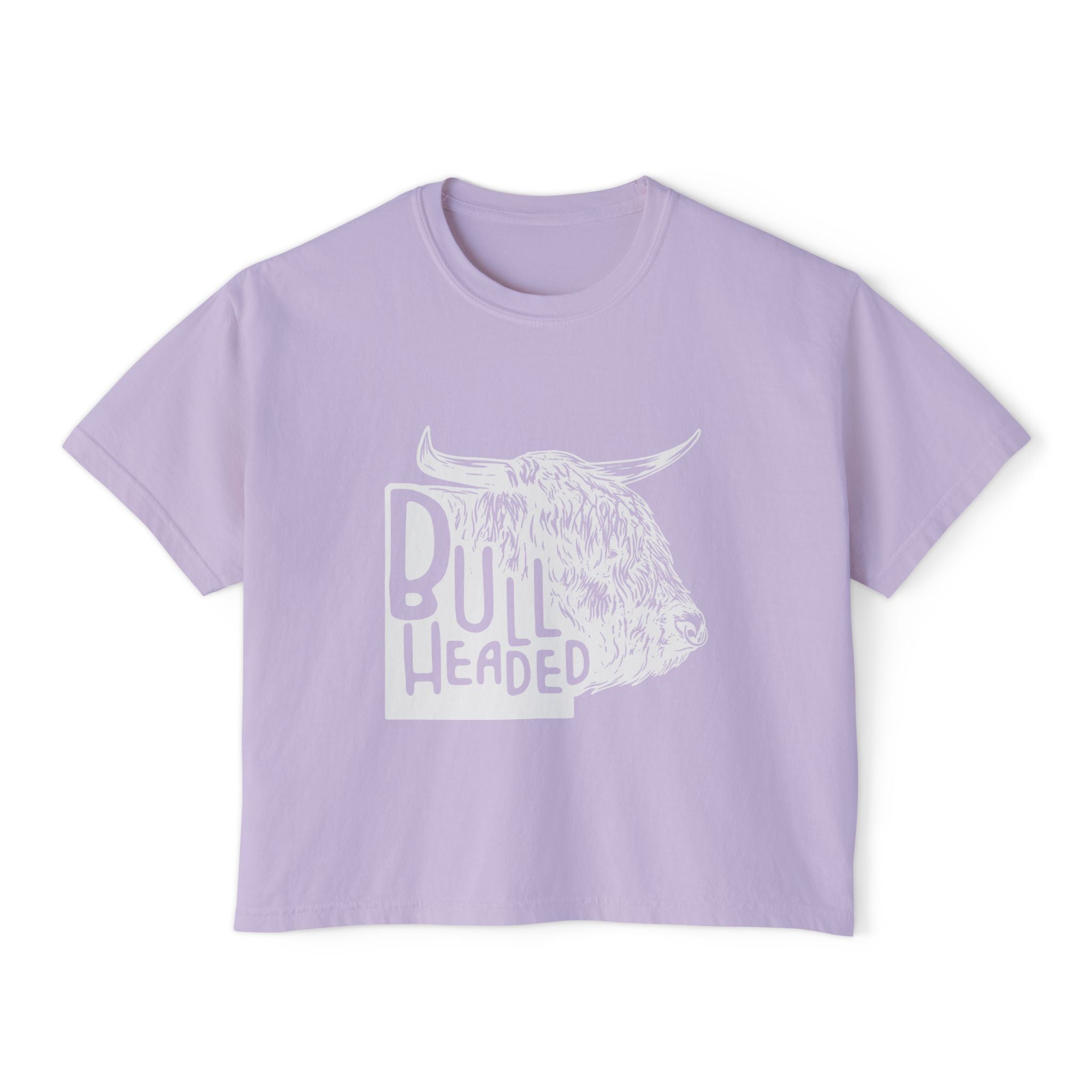 Bull Headed | Women’s Boxy Highland Cow T-Shirt