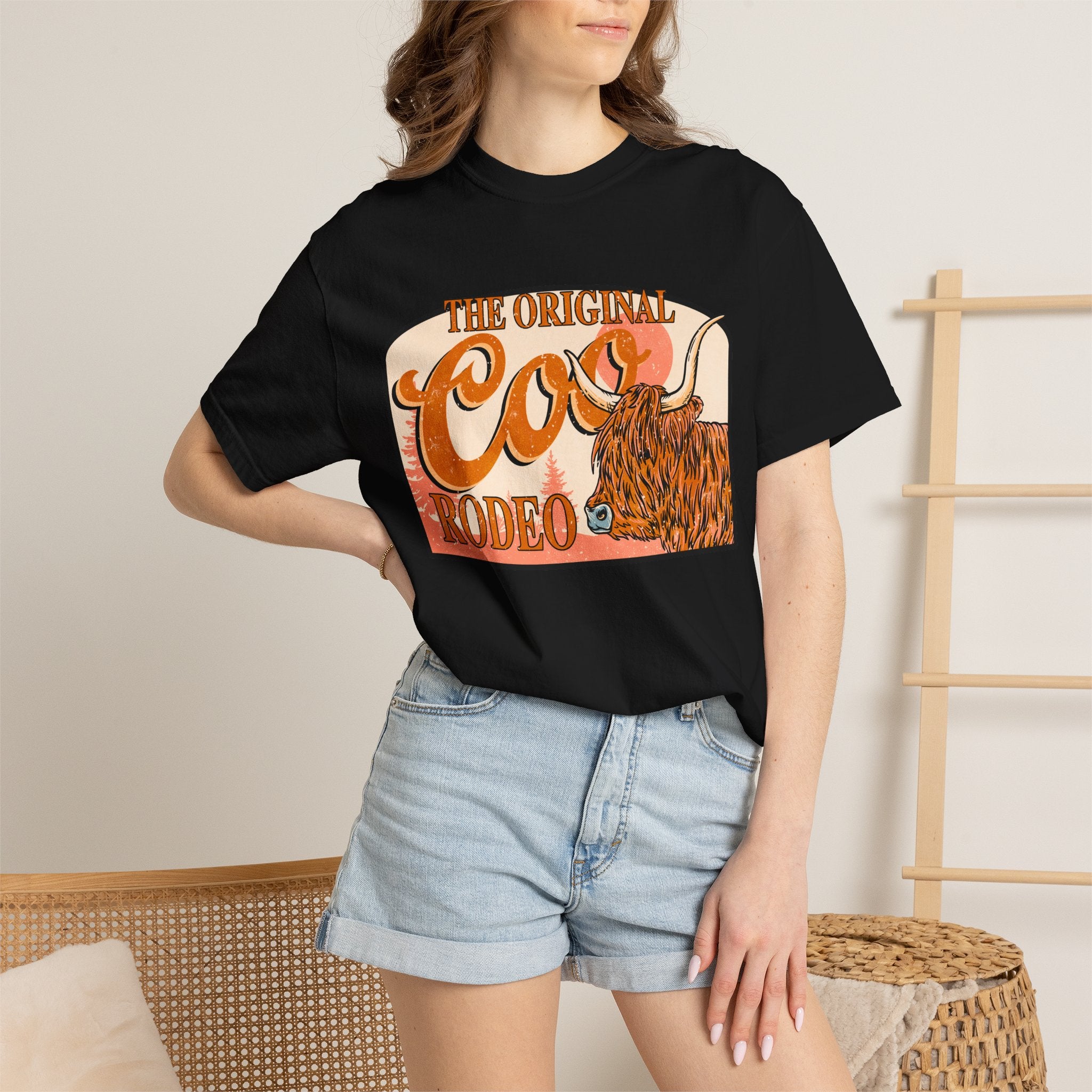 The Original Coo Rodeo | Highland Cow Comfort Colors T-Shirt