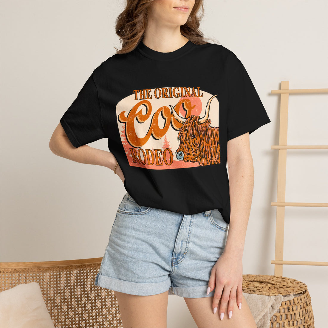 The Original Coo Rodeo | Highland Cow Comfort Colors T-Shirt