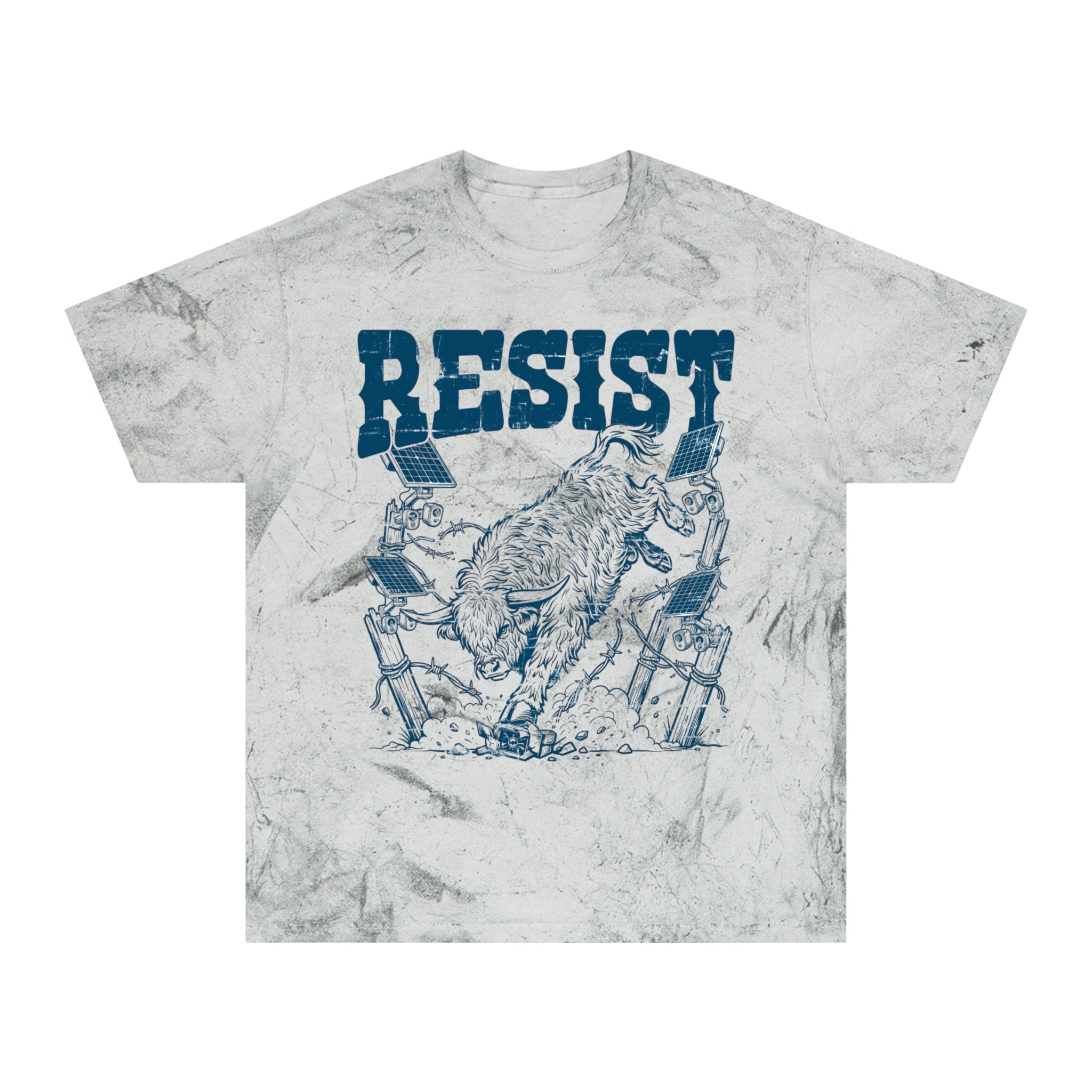 Resist punk Highland cow Color Blast T-shirt