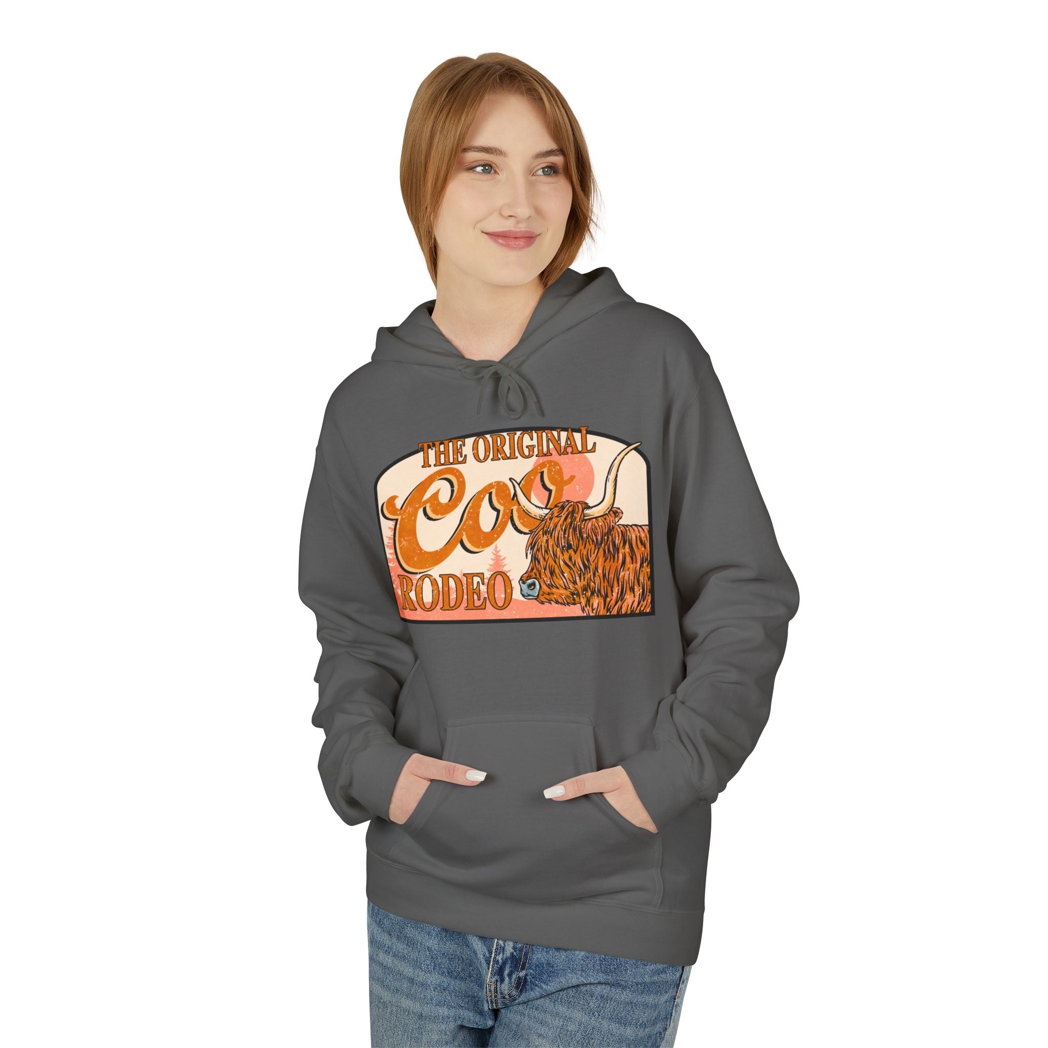 The Original Coo Rodeo | Highland Cow Western Hoodie