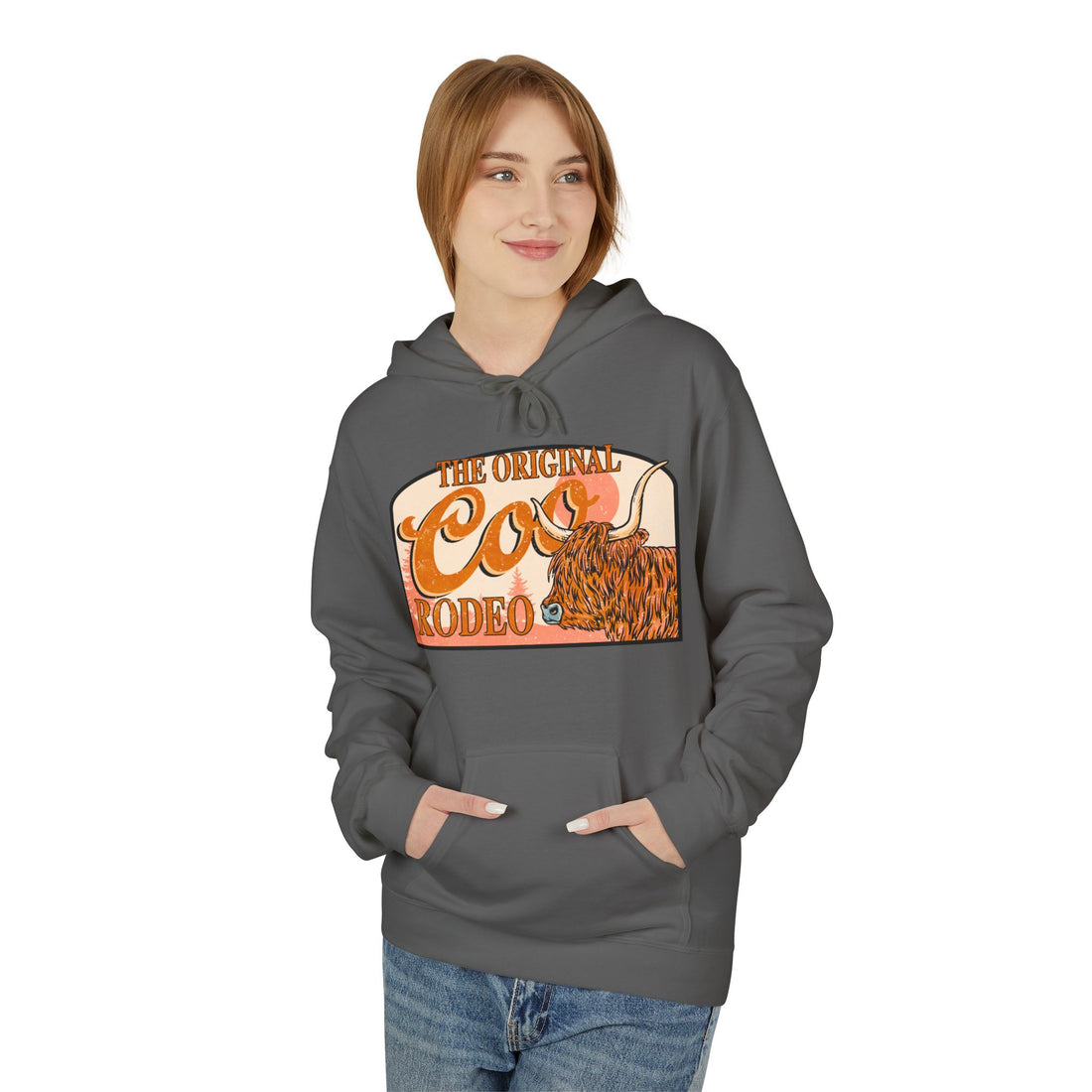 The Original Coo Rodeo | Highland Cow Western Hoodie