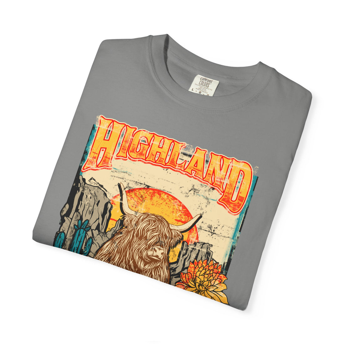 Highland Out West | Western Highland Cow Comfort Colors T-Shirt