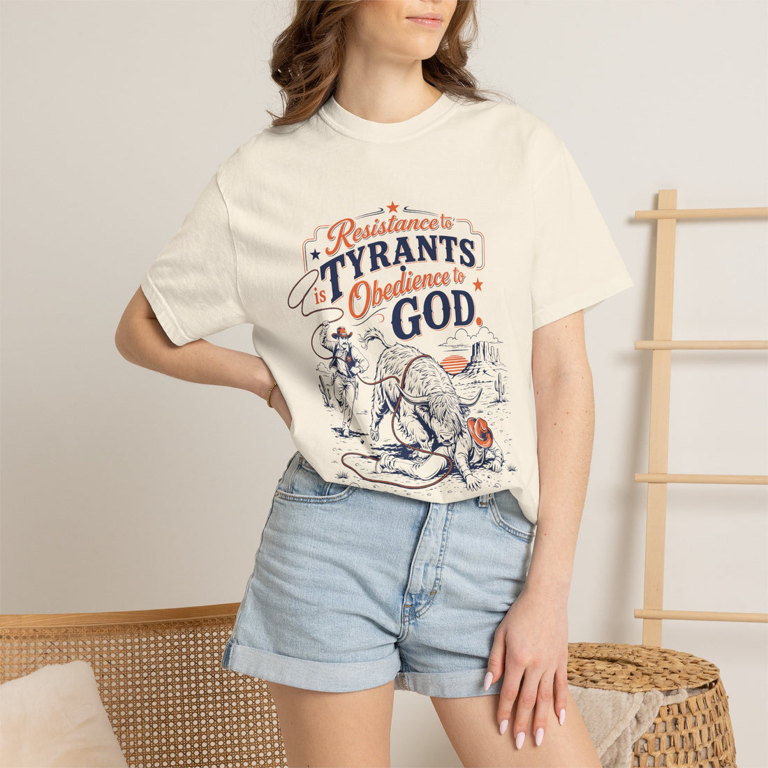 Resistance to Tyrants | Western Highland Cow T-Shirt
