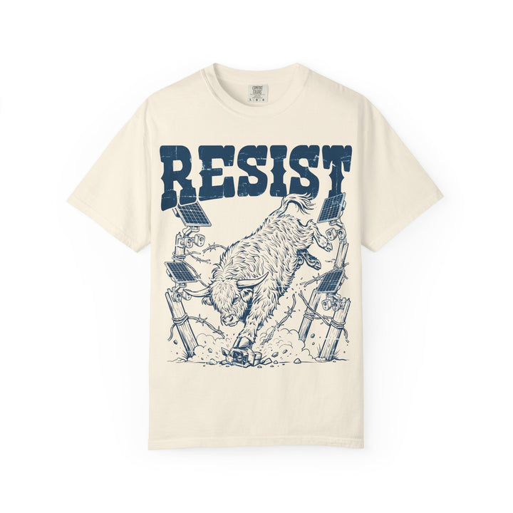 Resist the Surveillance State Western Highland cow T-shirt, alternate view