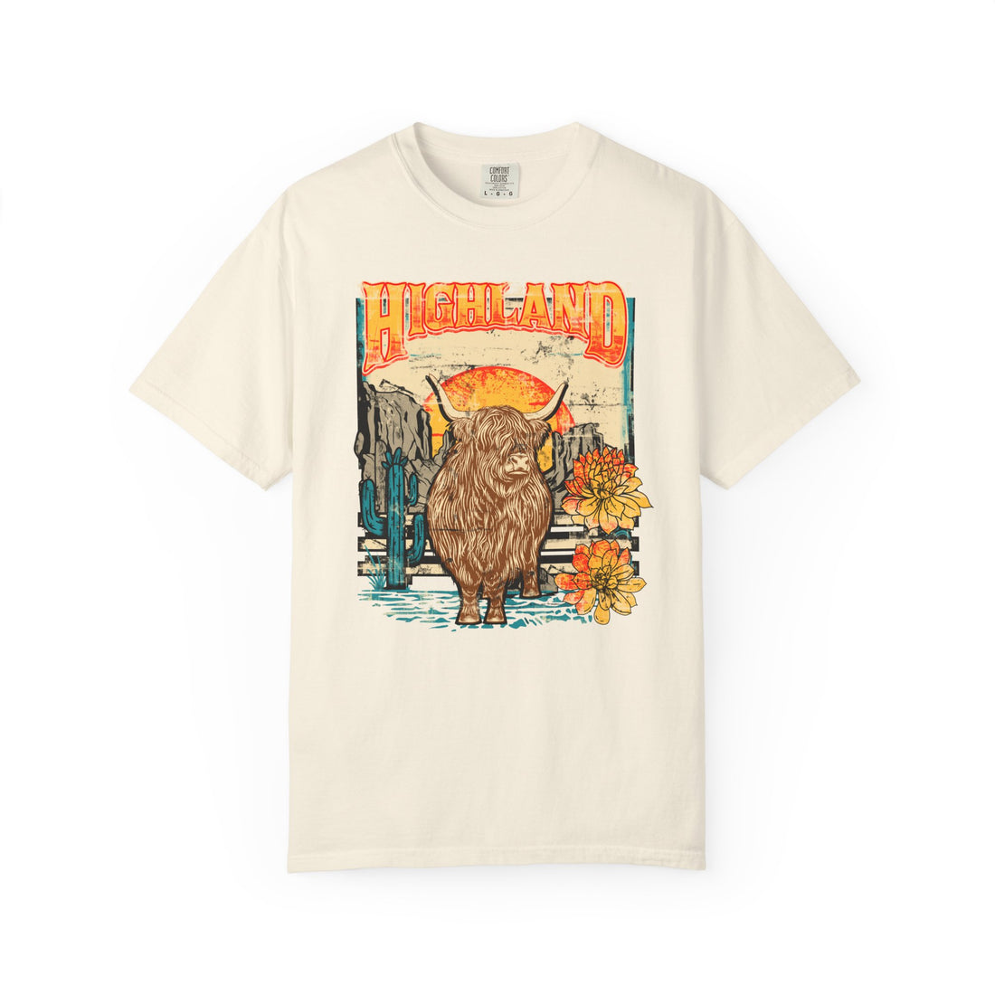 Highland Out West | Western Highland Cow Comfort Colors T-Shirt