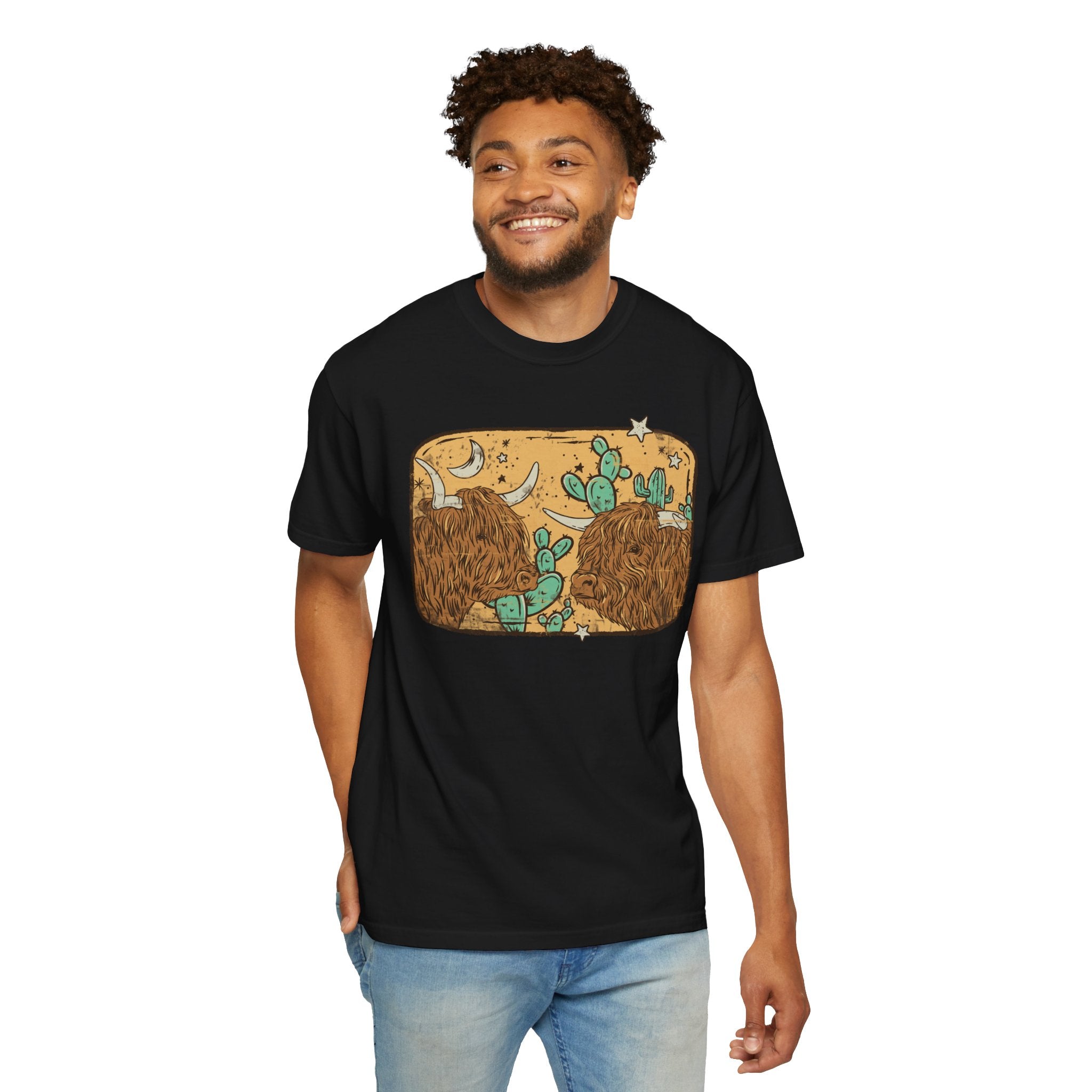 Desert Highlands | Western Highland Cow Comfort Colors T-Shirt
