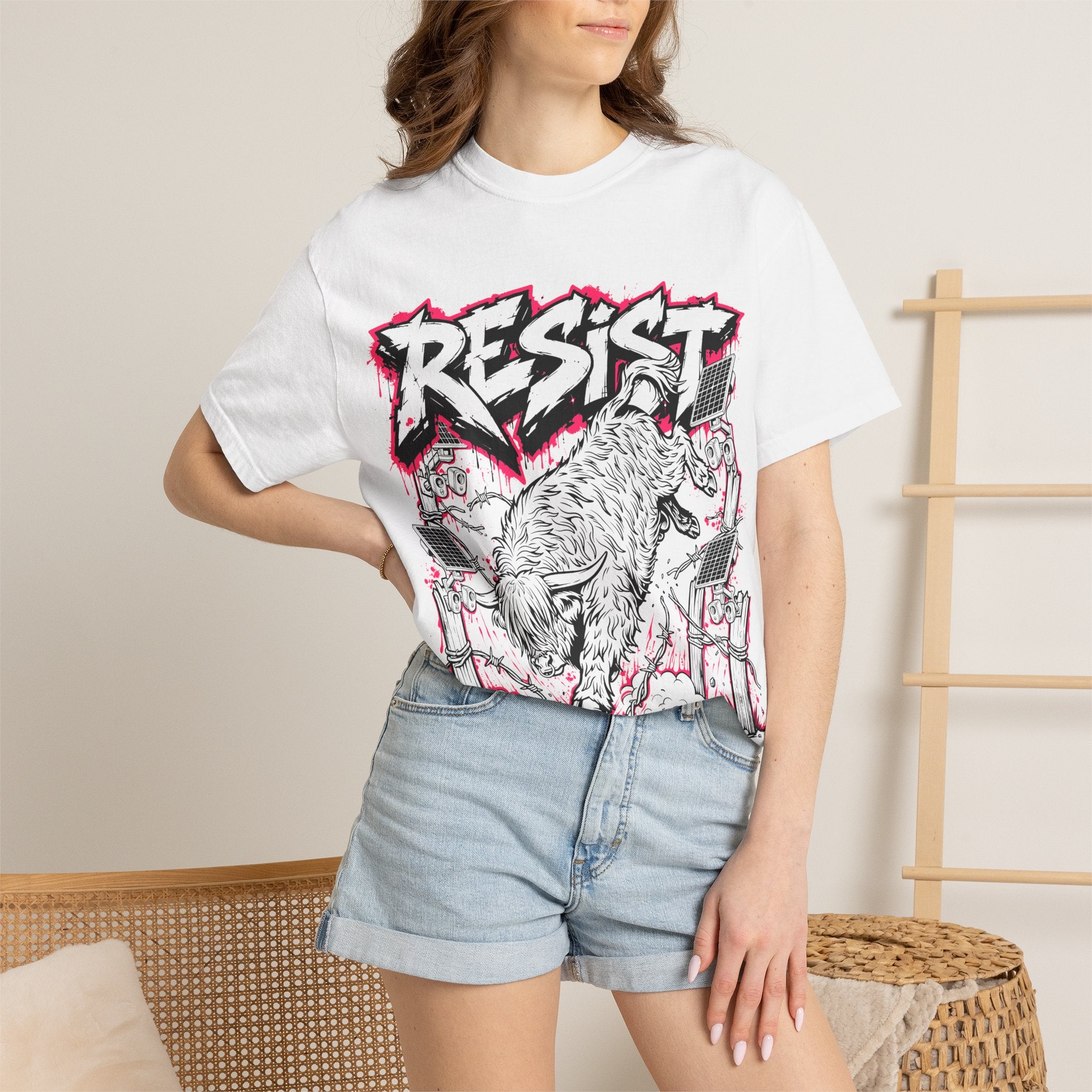 Resist the surveillance state | Highland Cow Comfort Colors T-Shirt