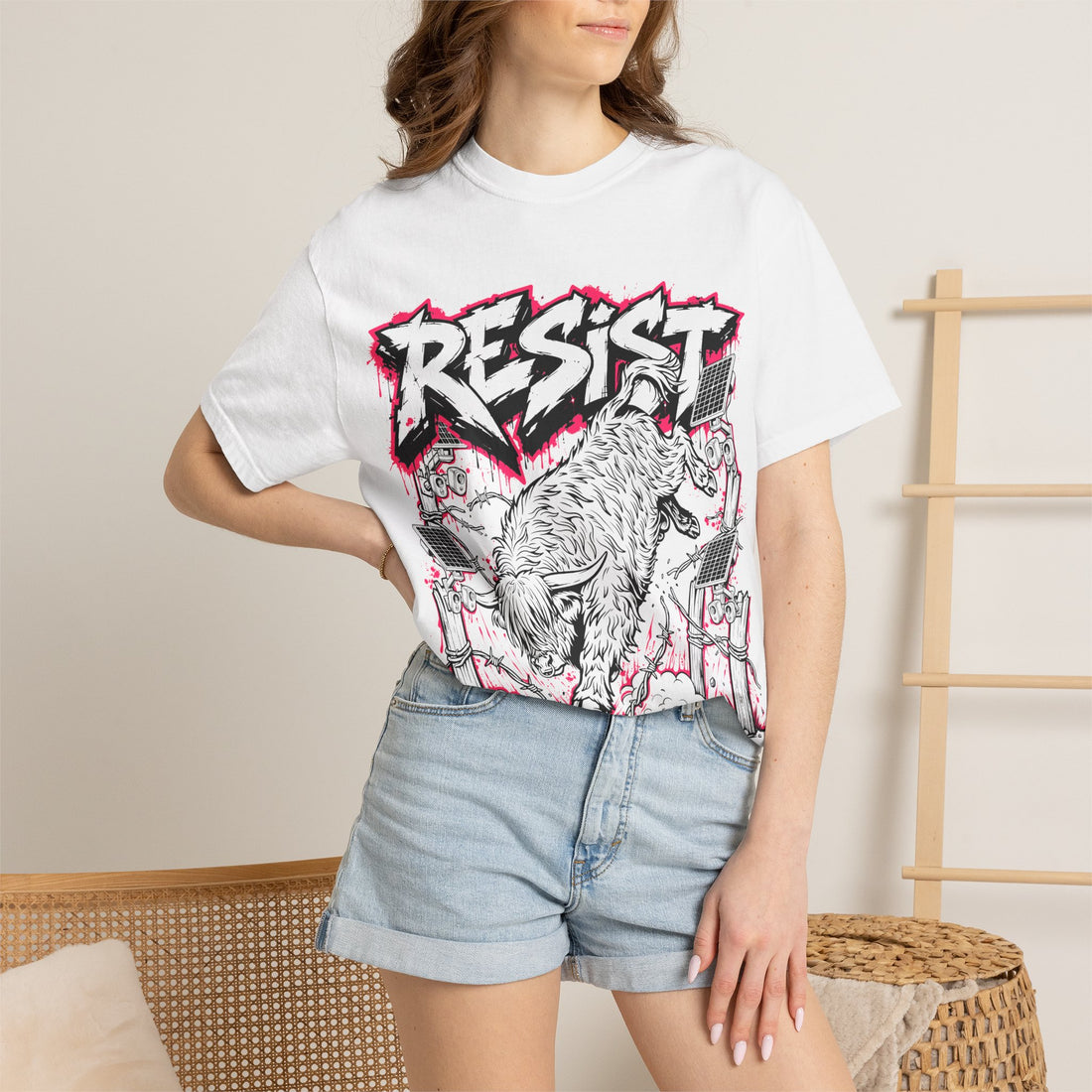 Resist the surveillance state | Highland Cow Comfort Colors T-Shirt