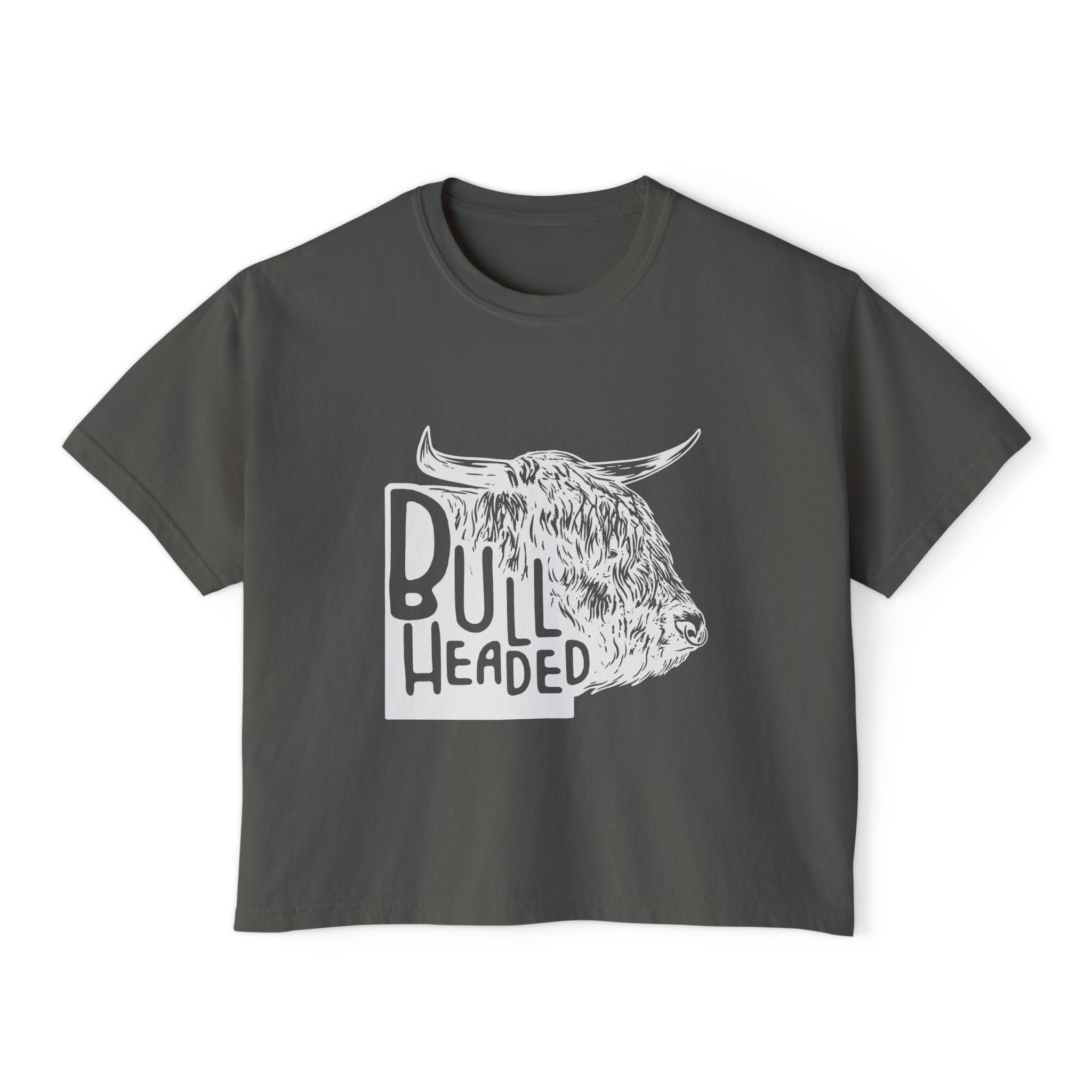 Bull Headed | Women’s Boxy Highland Cow T-Shirt