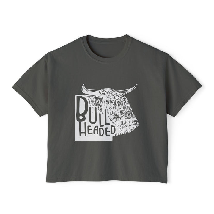 Bull Headed | Women’s Boxy Highland Cow T-Shirt