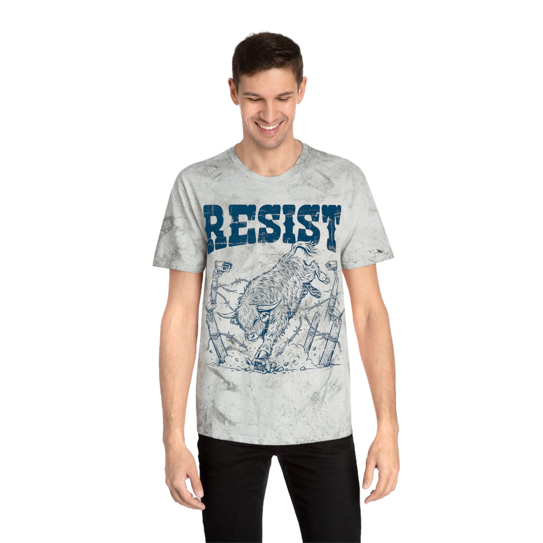 Resist the Surveillance State | Punk Highland Cow Color Blast T-Shirt