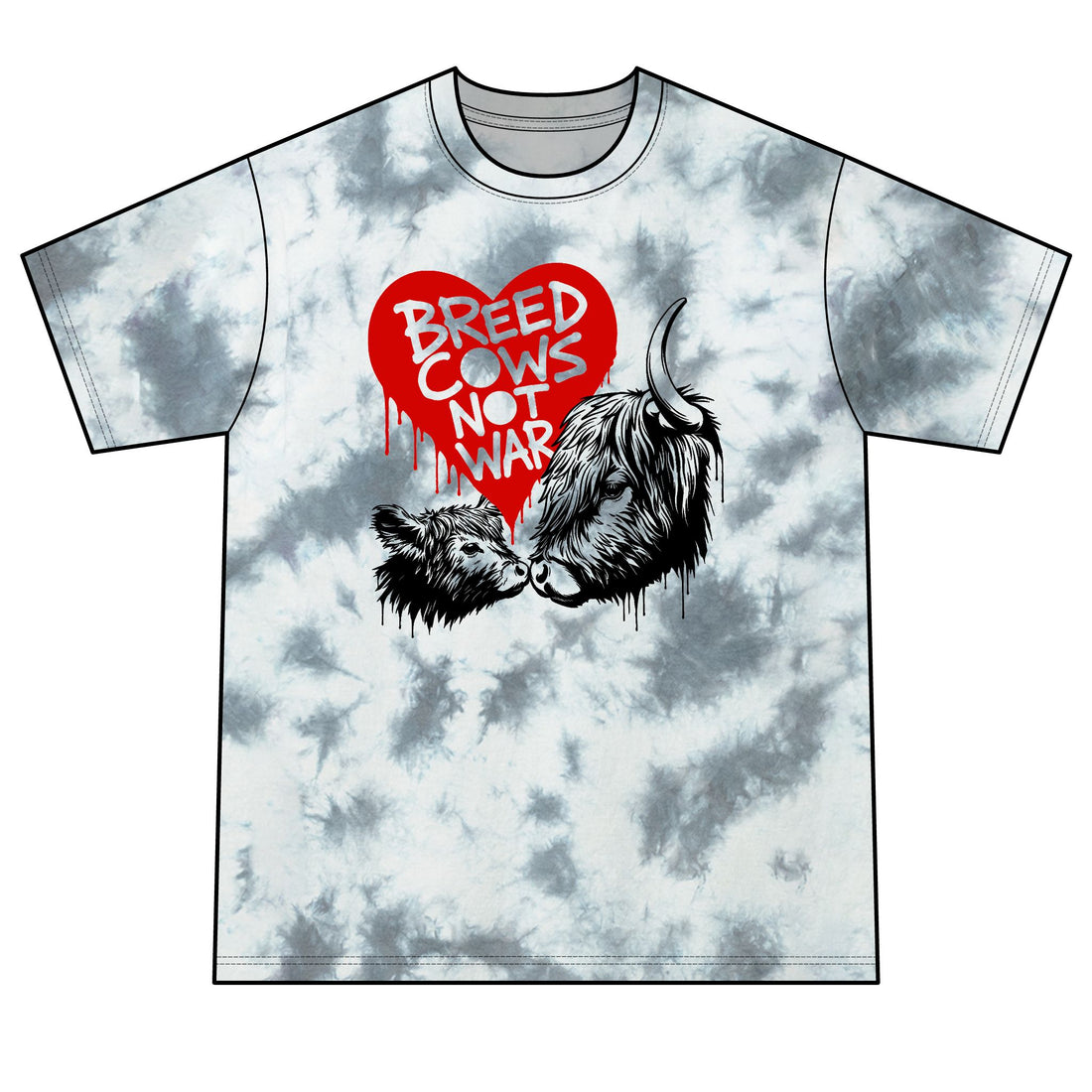 Breed Cows, Not War | Crystal Tie-Dye Tee