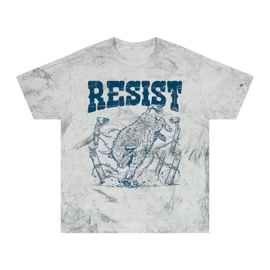 Resist the Surveillance State | Punk Highland Cow Color Blast T-Shirt