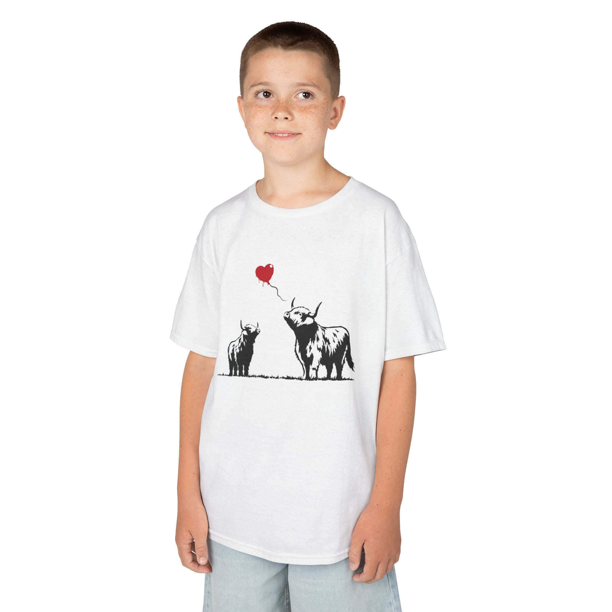 Highland Heart | Kids Graffiti Highland Cow T-Shirt