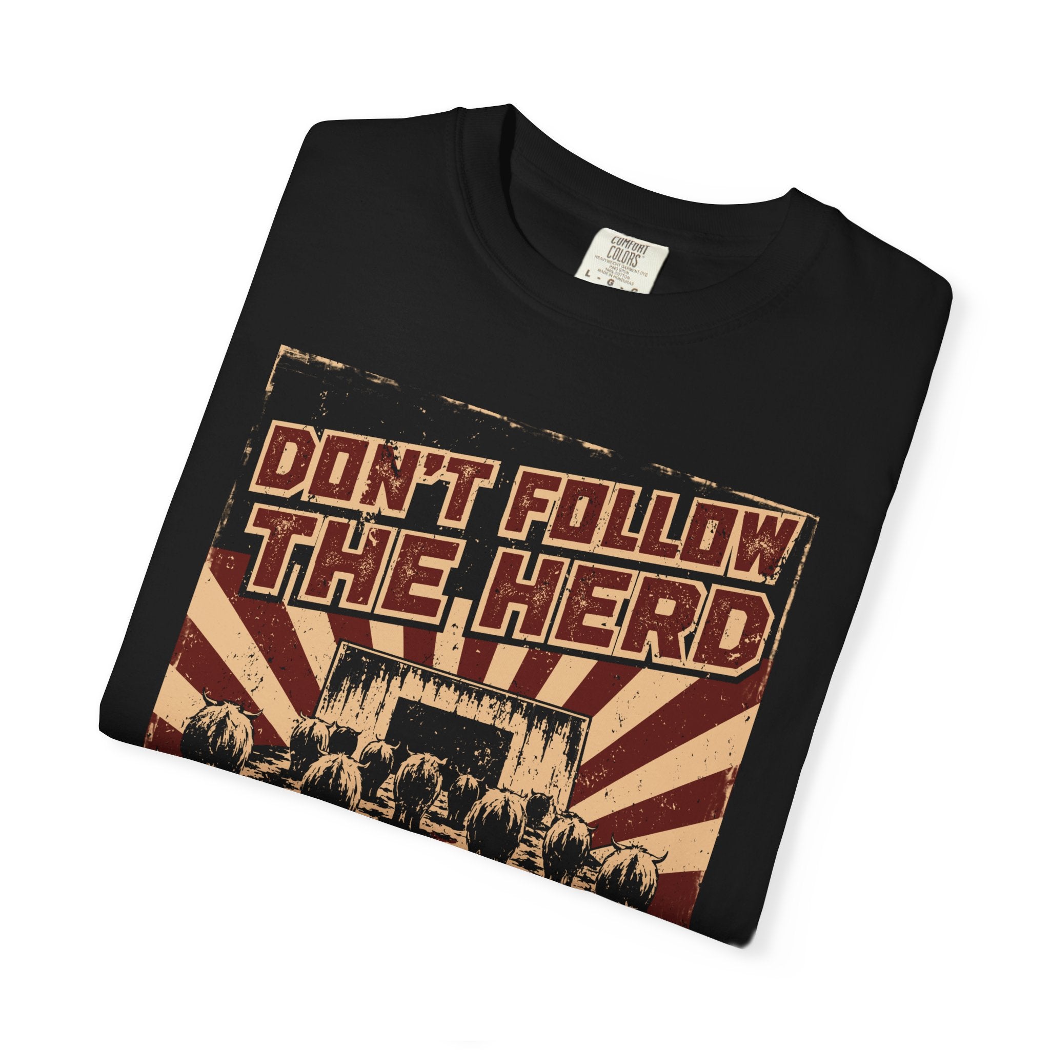 Don’t Follow the Herd | Highland Cow Comfort Colors T-Shirt