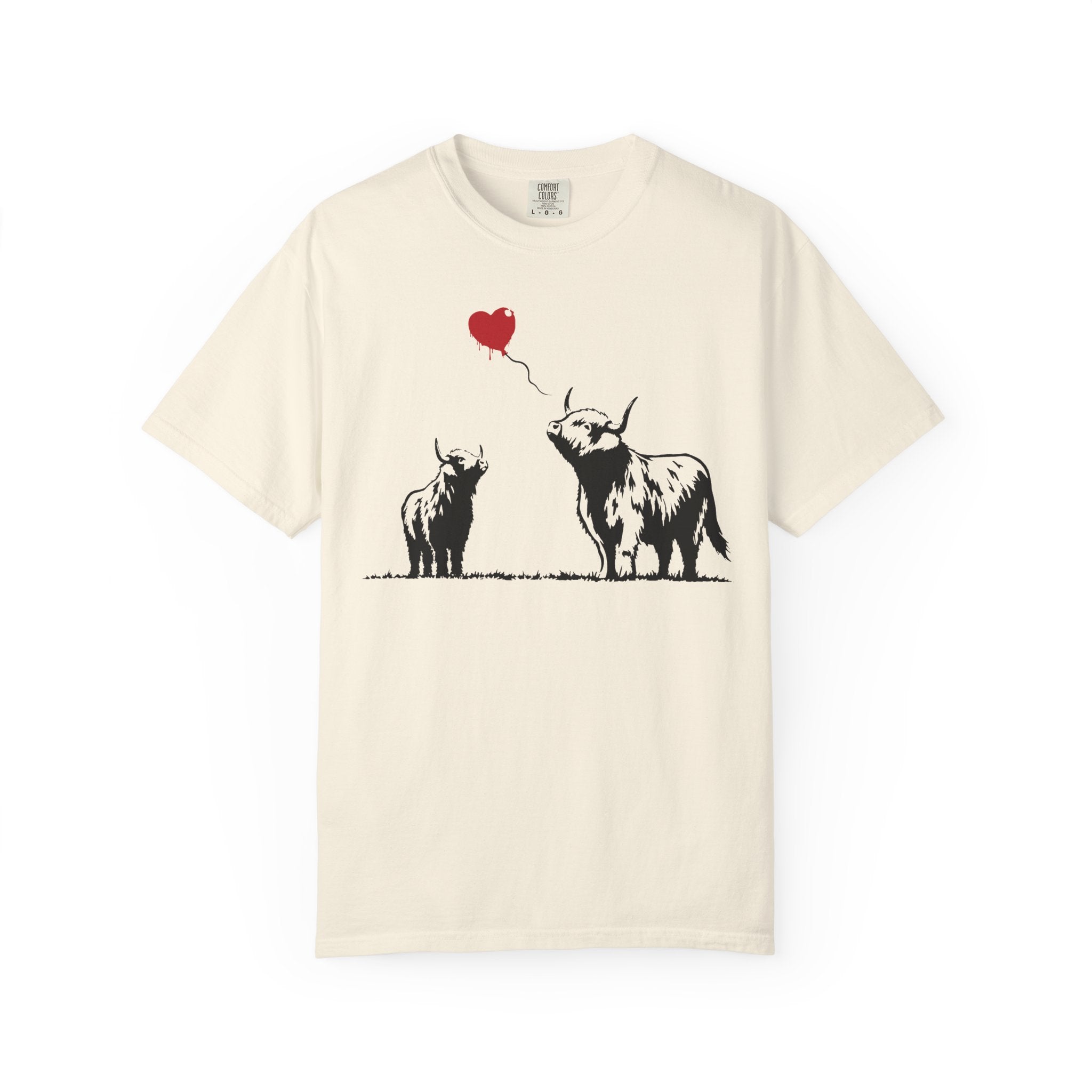 Highland Heart | Graffiti Highland Cow Comfort Colors T-Shirt