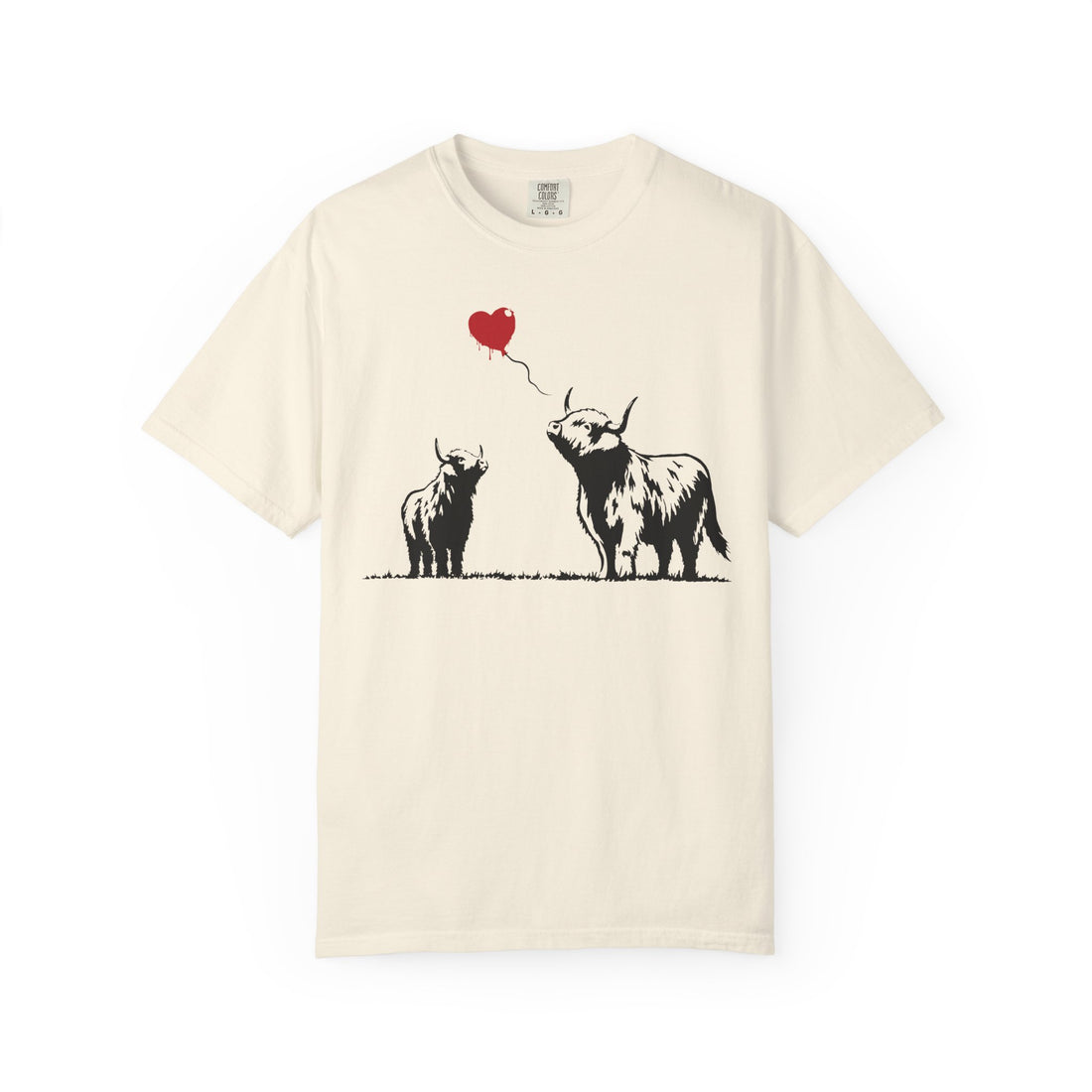 Highland Heart | Graffiti Highland Cow Comfort Colors T-Shirt