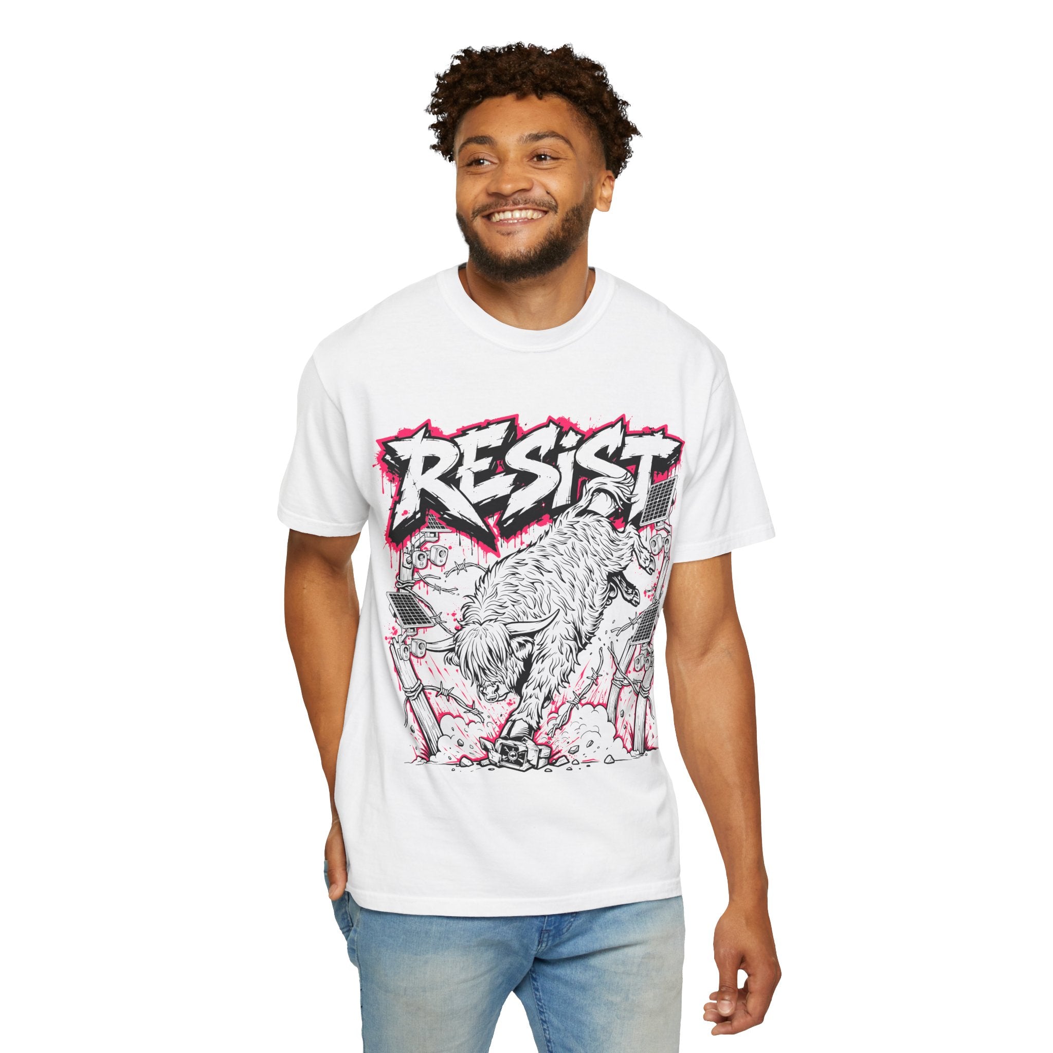 Resist the surveillance state | Highland Cow Comfort Colors T-Shirt