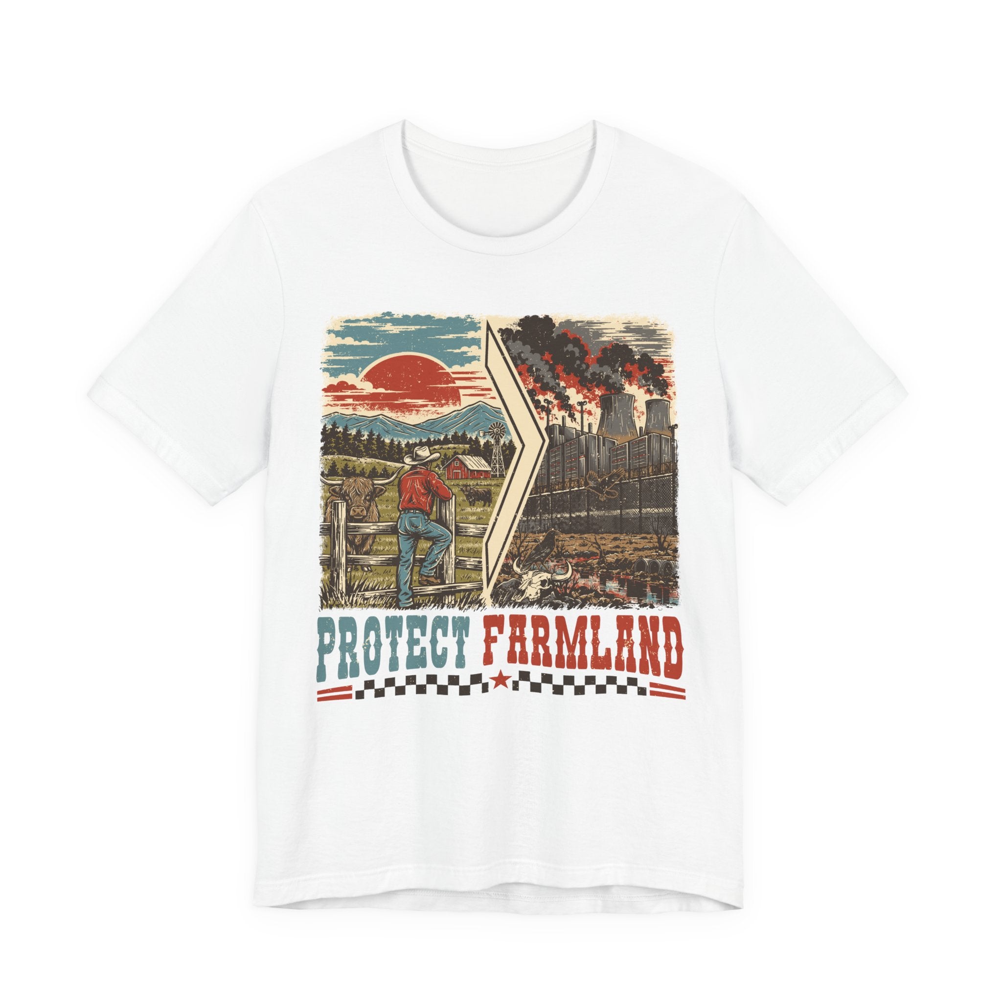 Protect Farmland Highland cow Bella+Canvas T-shirt