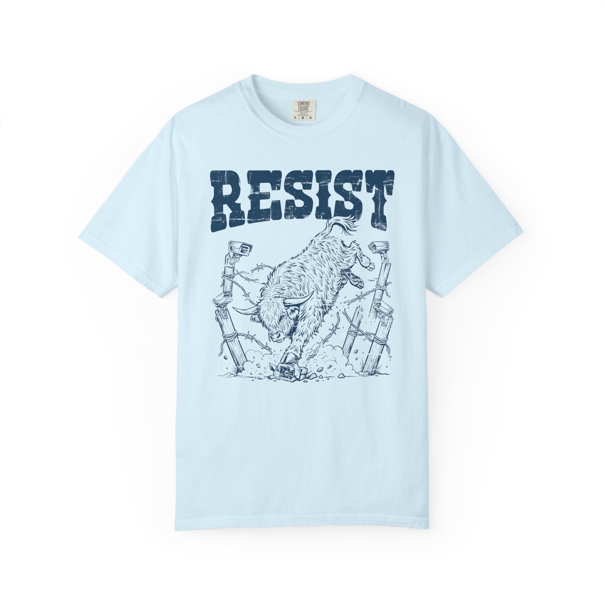 Resist the Surveillance State | Western Highland Cow Comfort Colors T-Shirt