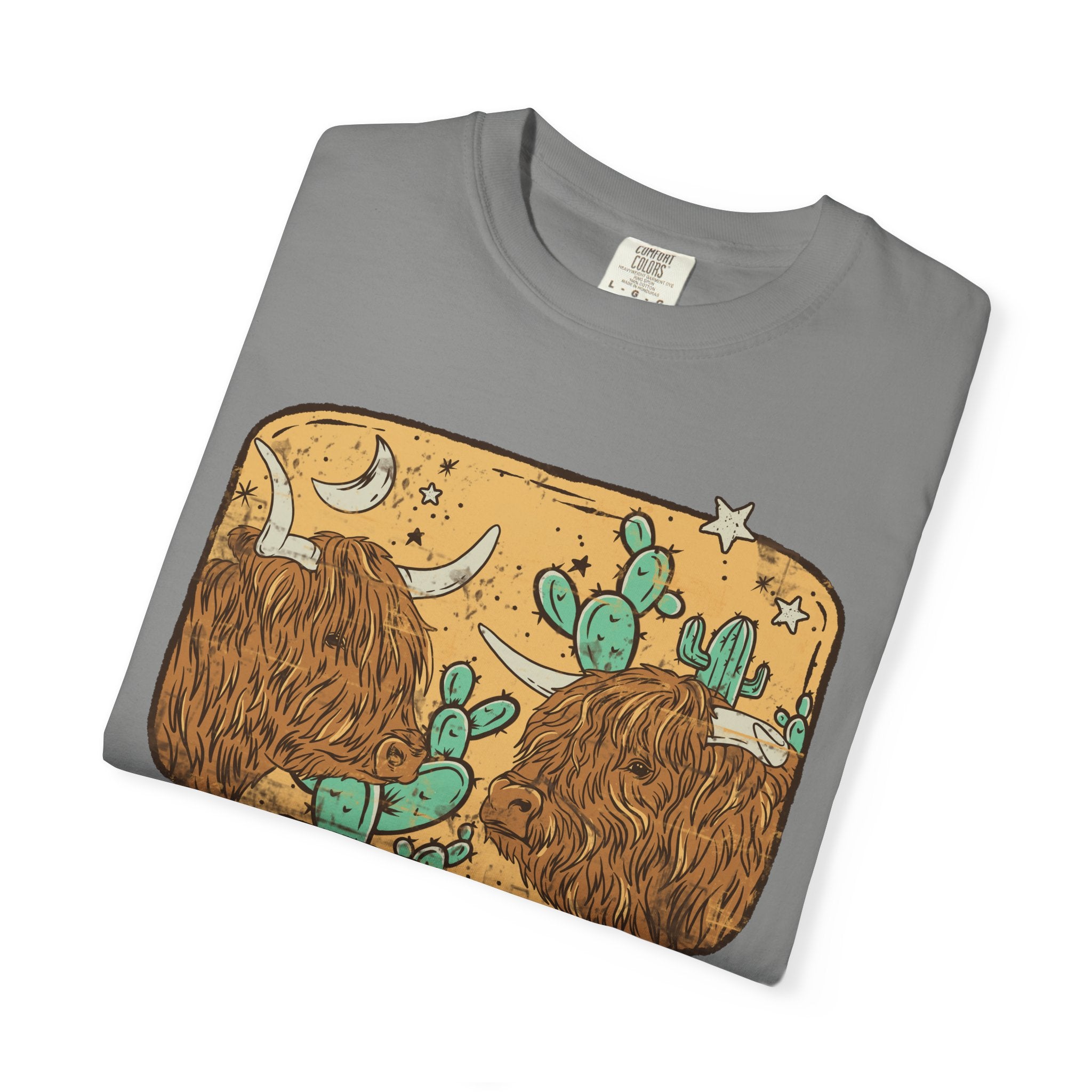 Desert Highlands | Western Highland Cow Comfort Colors T-Shirt