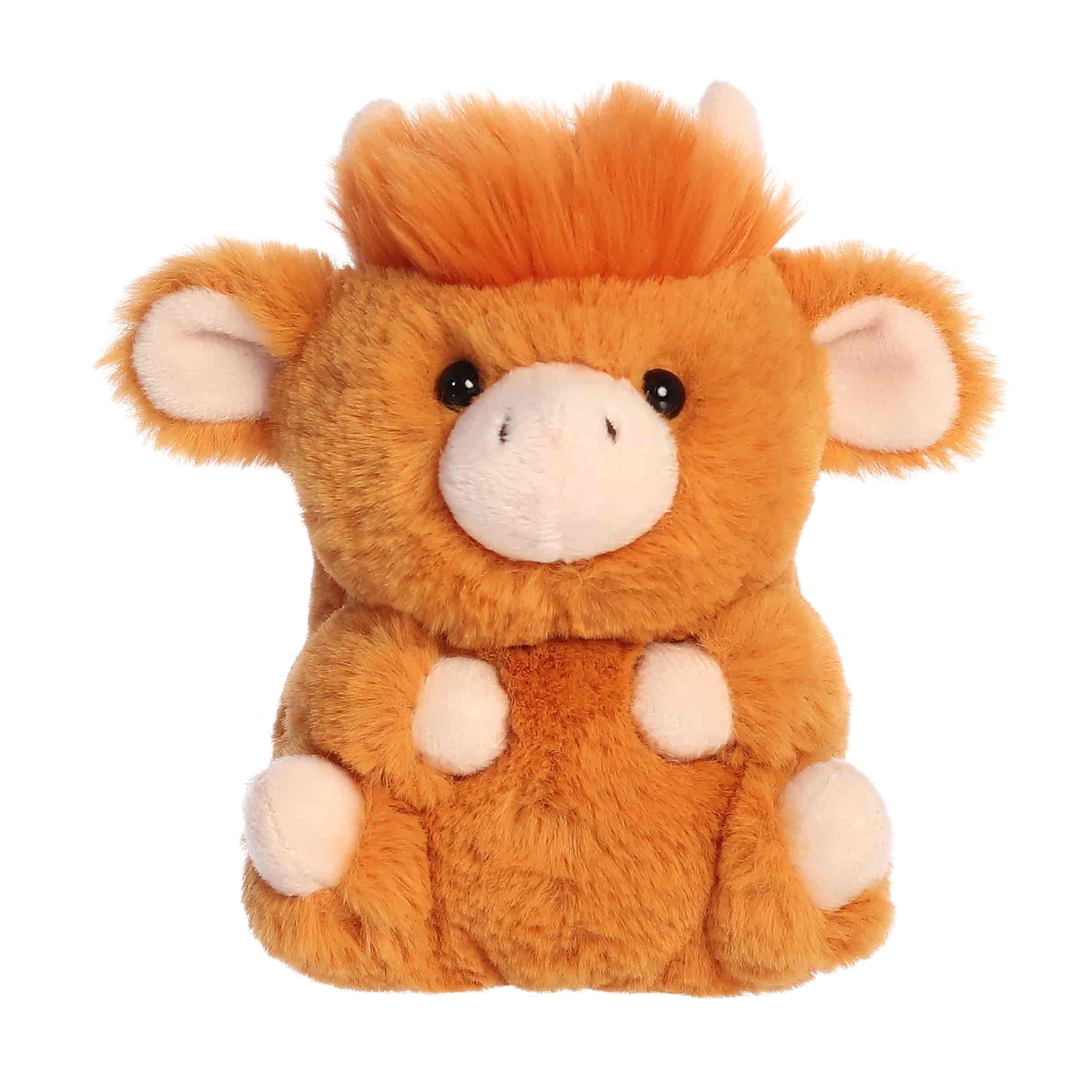 Harvey 5.5 inch round Highland cow plush