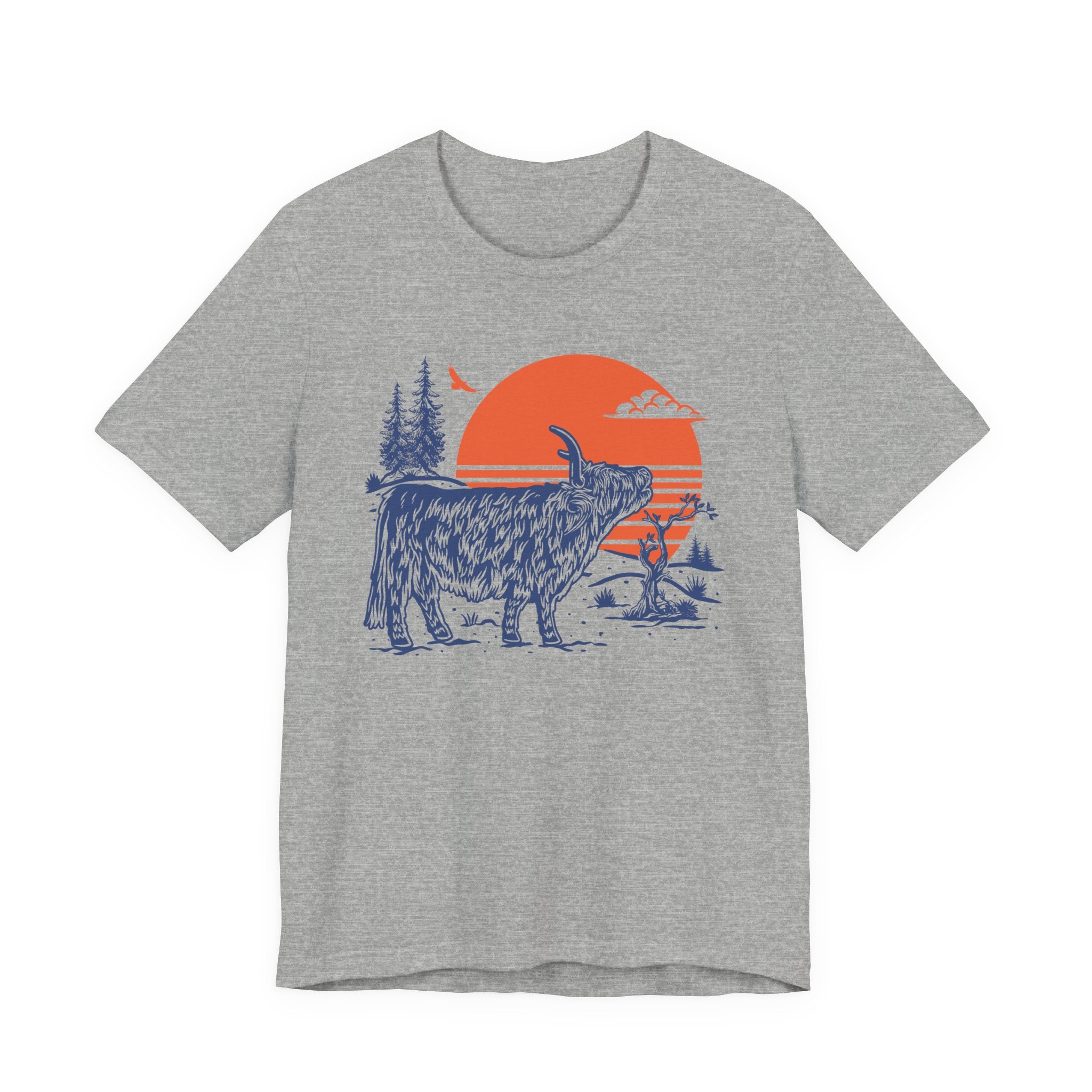 Highland Sunset | Highland Cow Bella+Canvas T-Shirt