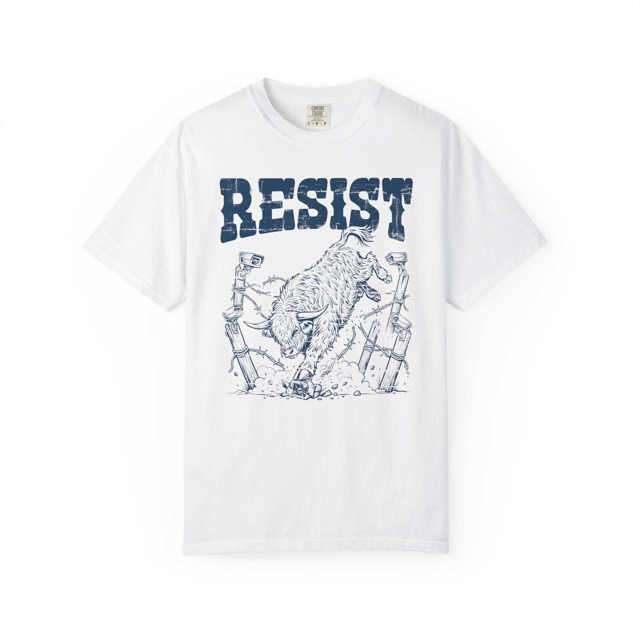 Resist the Surveillance State | Western Highland Cow Comfort Colors T-Shirt