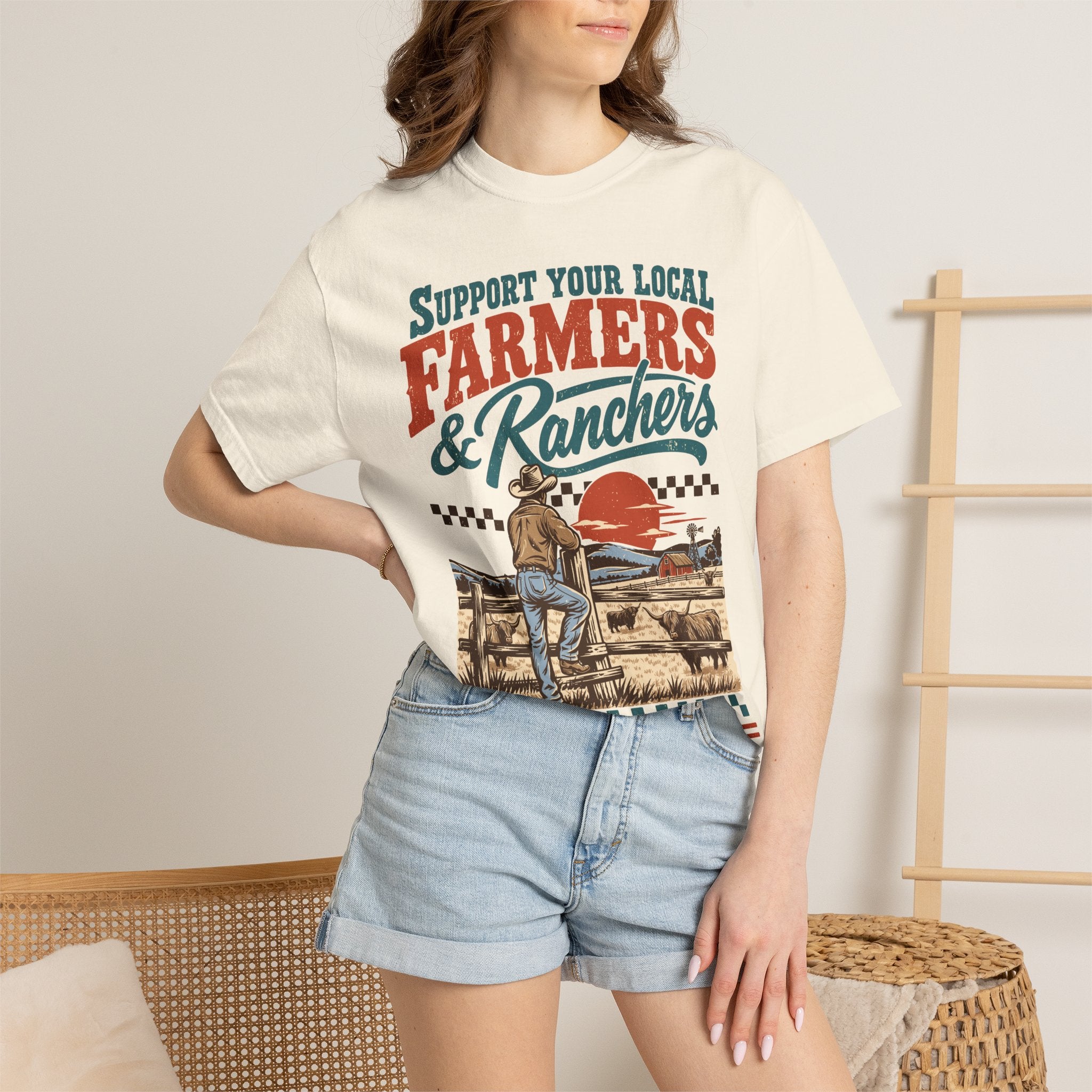 Support Your Local Farmers & Ranchers | Comfort Colors T-Shirt