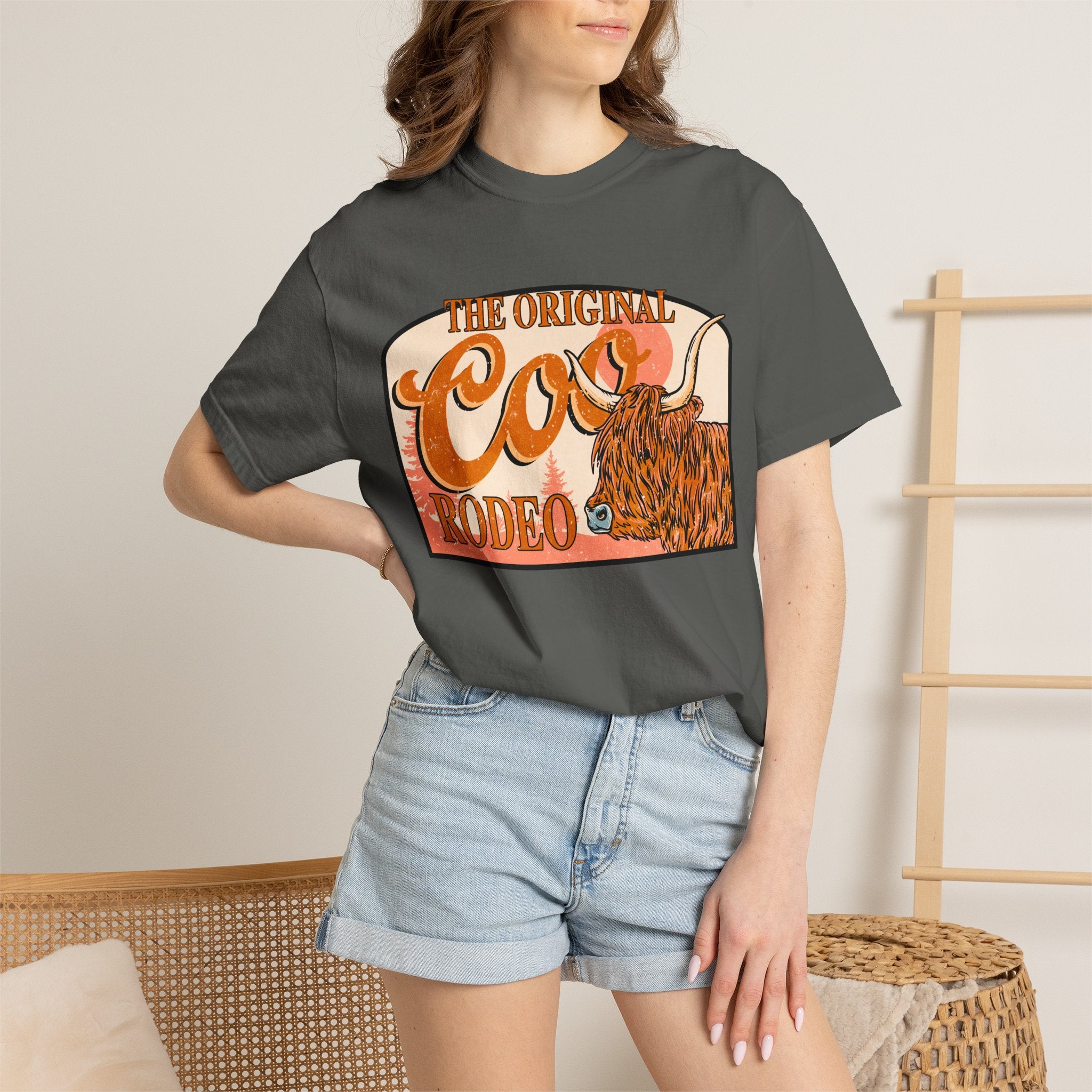 The Original Coo Rodeo | Highland Cow Comfort Colors T-Shirt