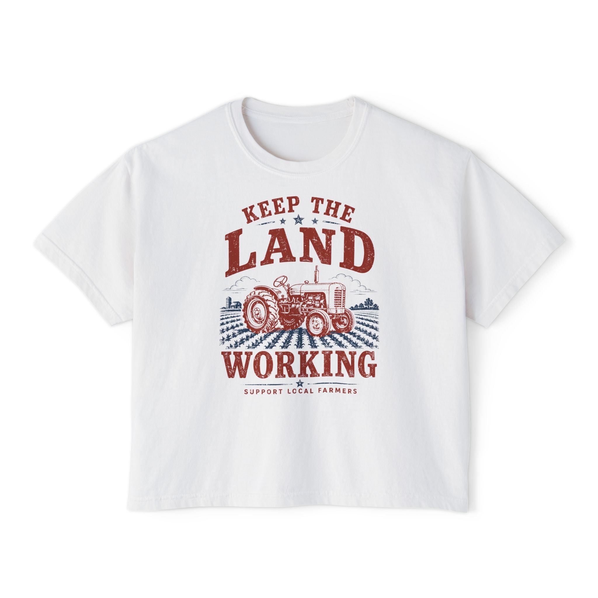 Keep the Land Working | Women’s Boxy Farm T-Shirt