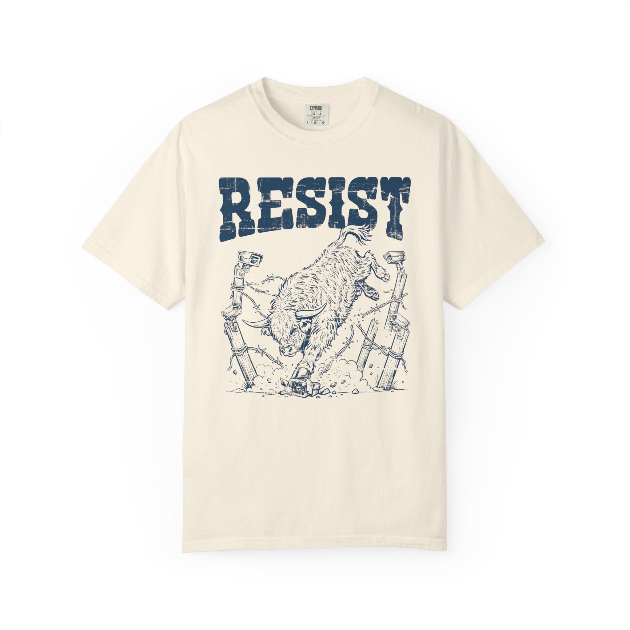 Resist the Surveillance State | Western Highland Cow Comfort Colors T-Shirt
