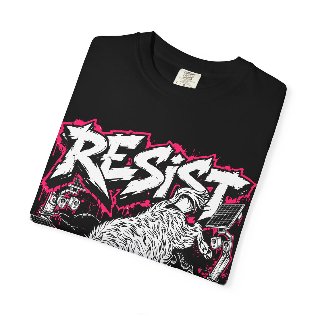 Resist punk Highland cow Comfort Colors T-shirt, detail
