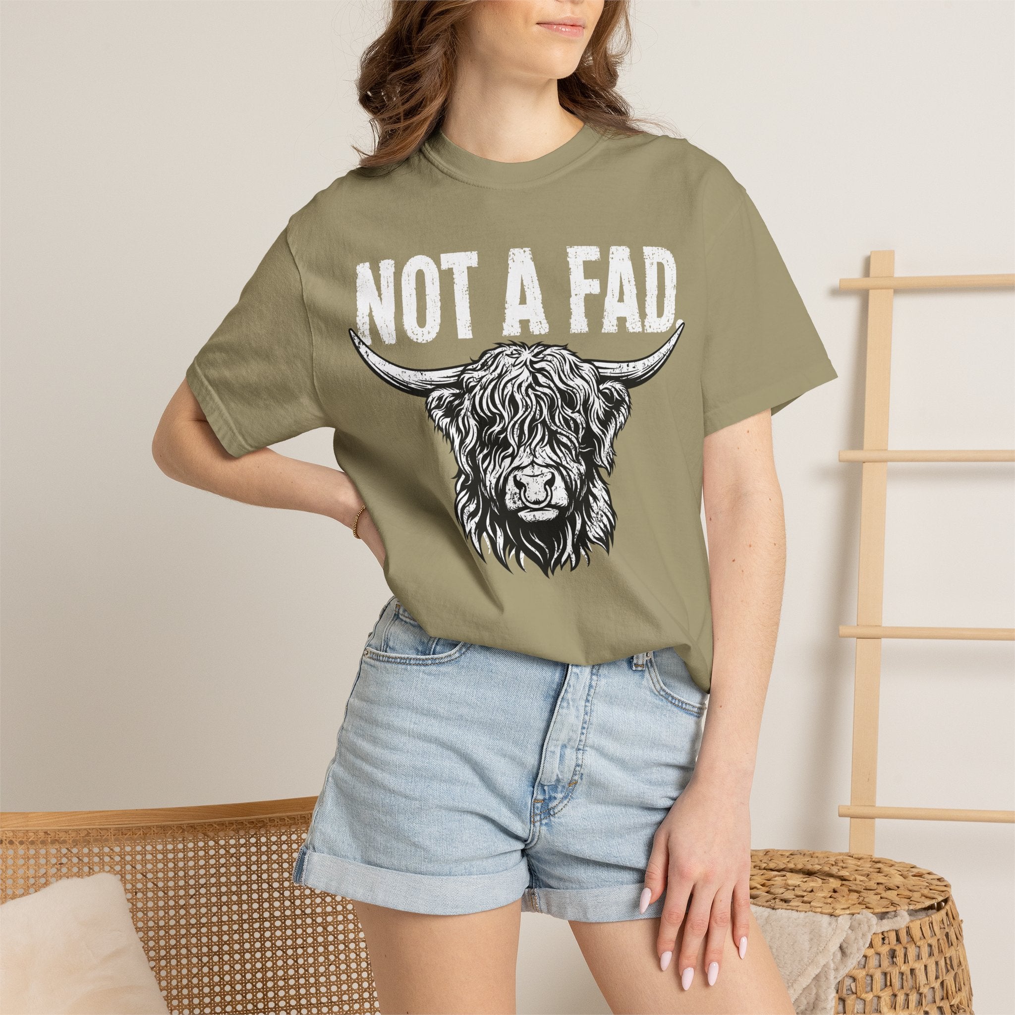Not a Fad | Highland Cow Comfort Colors T-Shirt