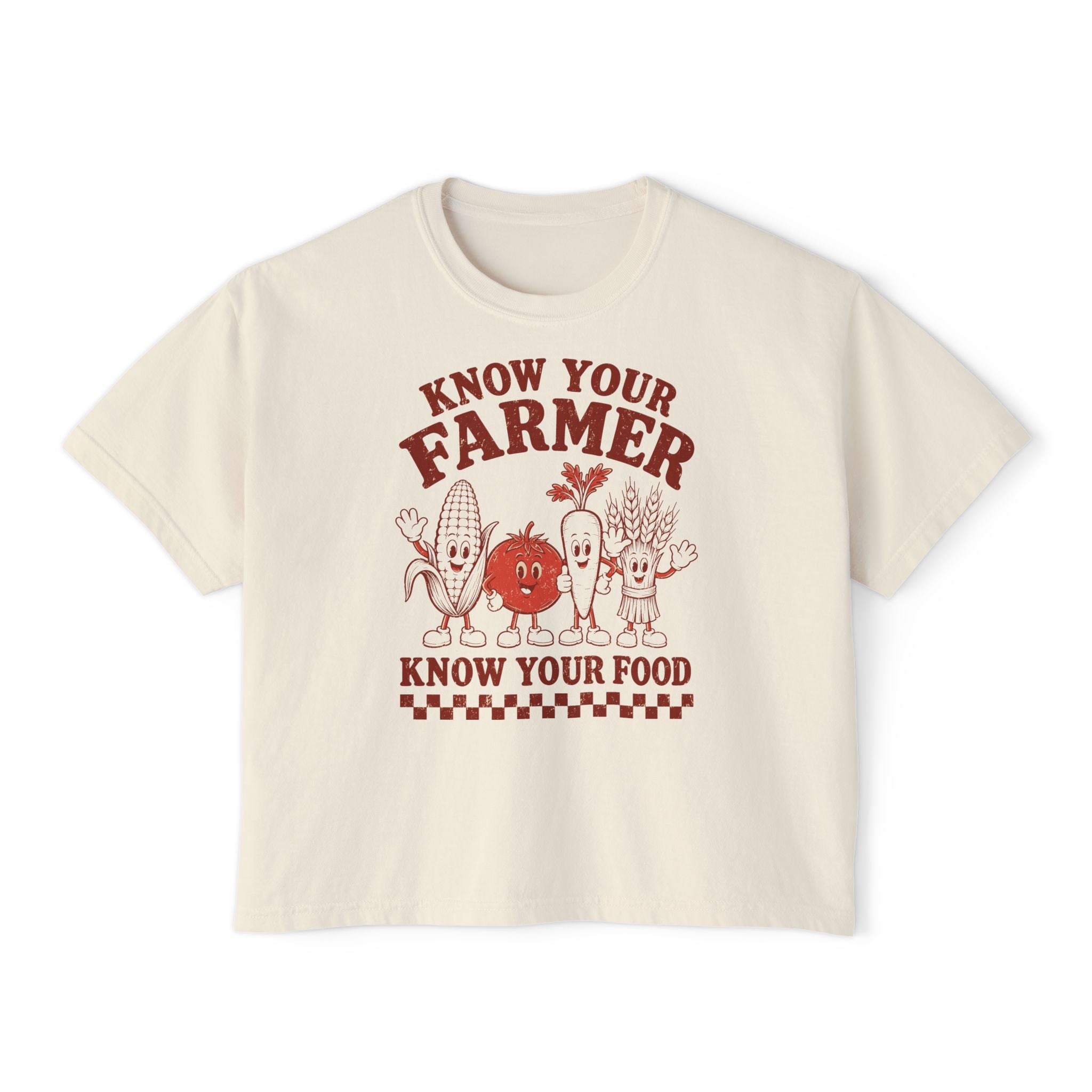 Know Your Farmer, Know Your Food | Women’s Boxy Farm T-Shirt