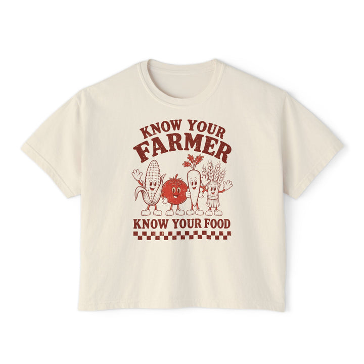 Know Your Farmer, Know Your Food | Women’s Boxy Farm T-Shirt