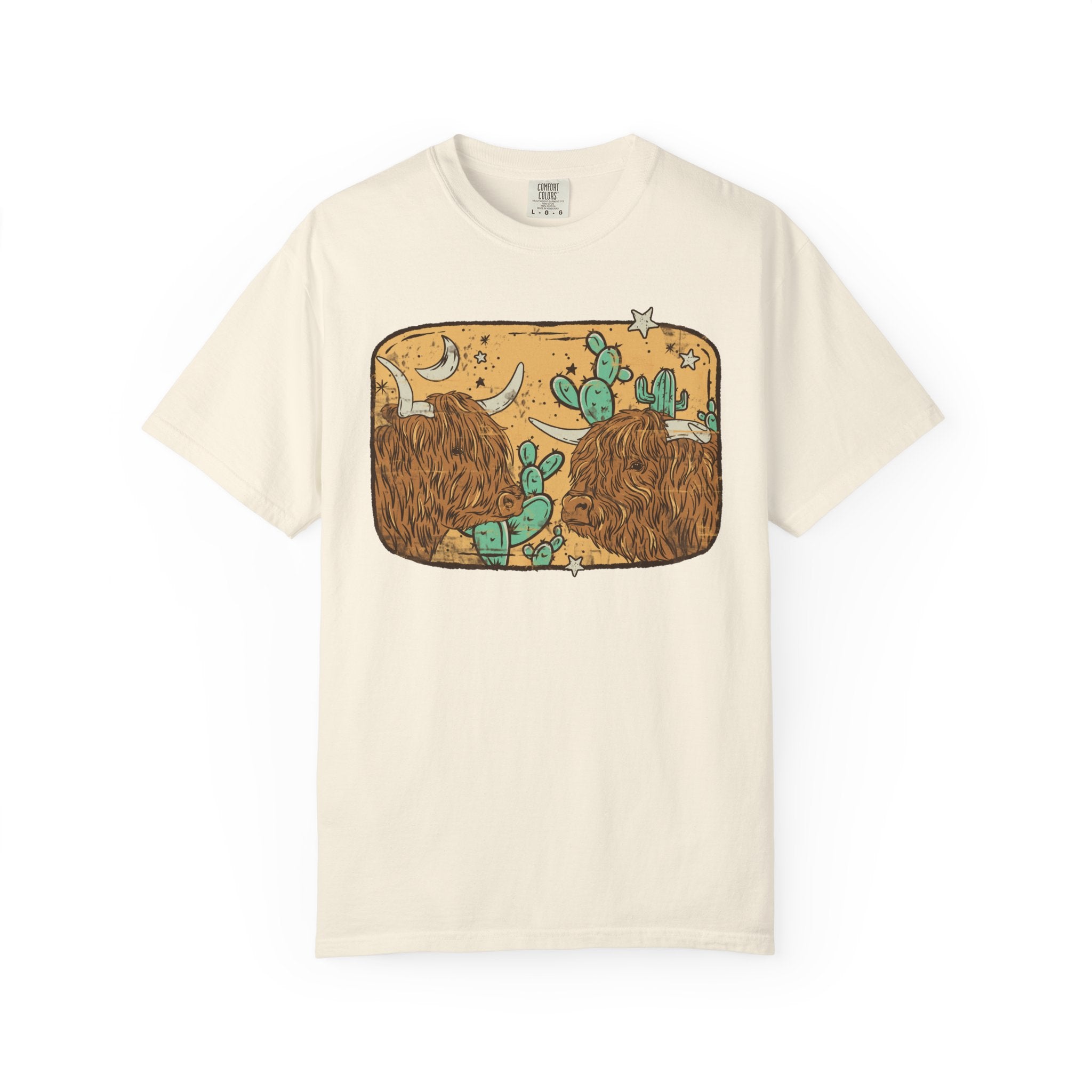 Desert Highlands | Western Highland Cow Comfort Colors T-Shirt